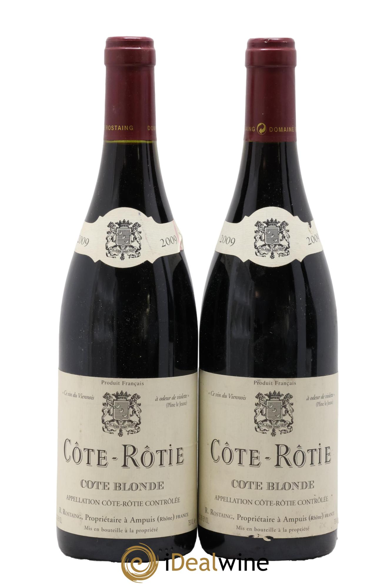 Côte-Rôtie Côte Blonde René Rostaing 2009 - Lot of 2 bottles - 0