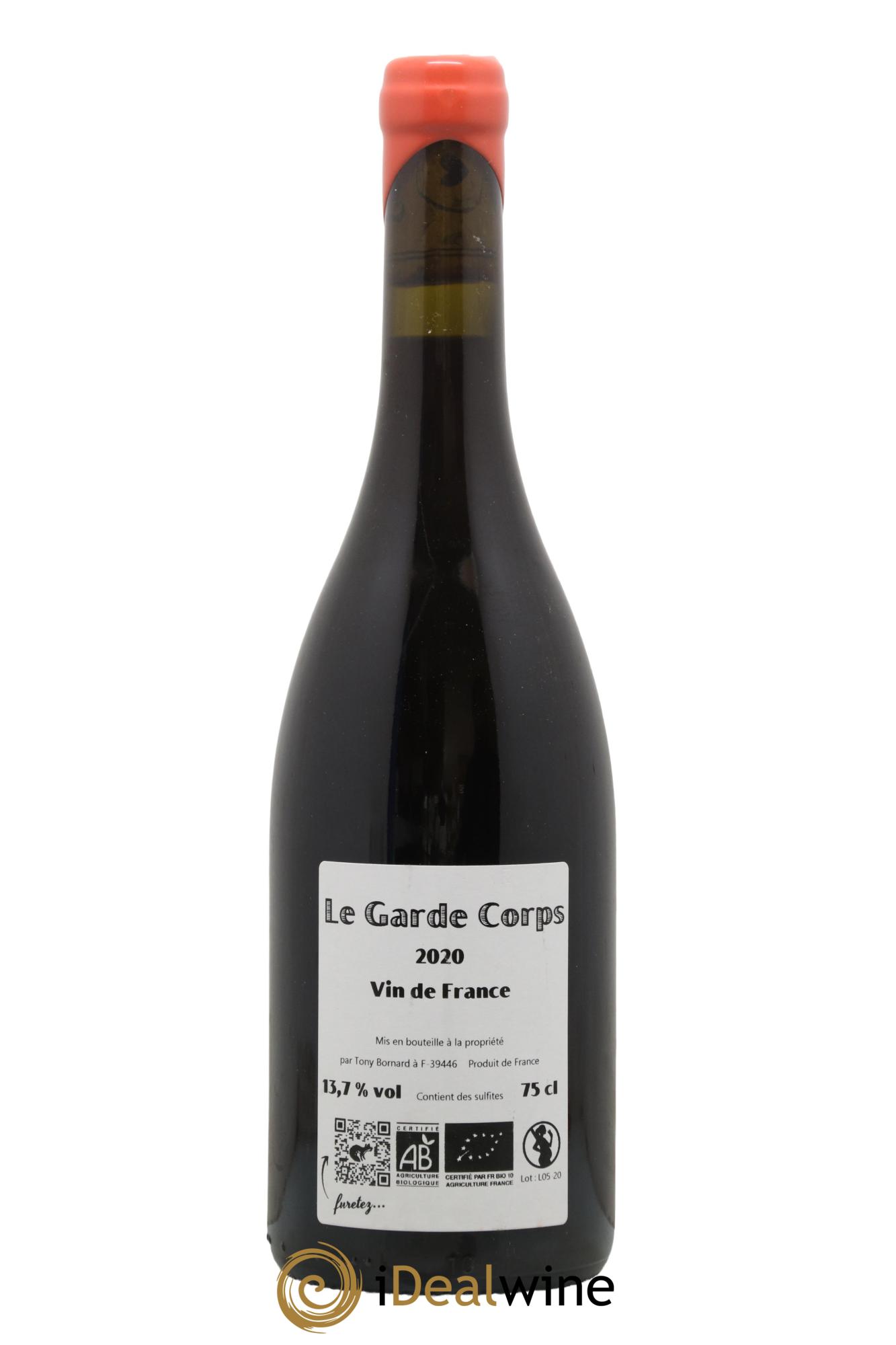 Vin de France Le Garde Corps Tony Bornard 2020 - Lotto di 1 bottiglia - 1