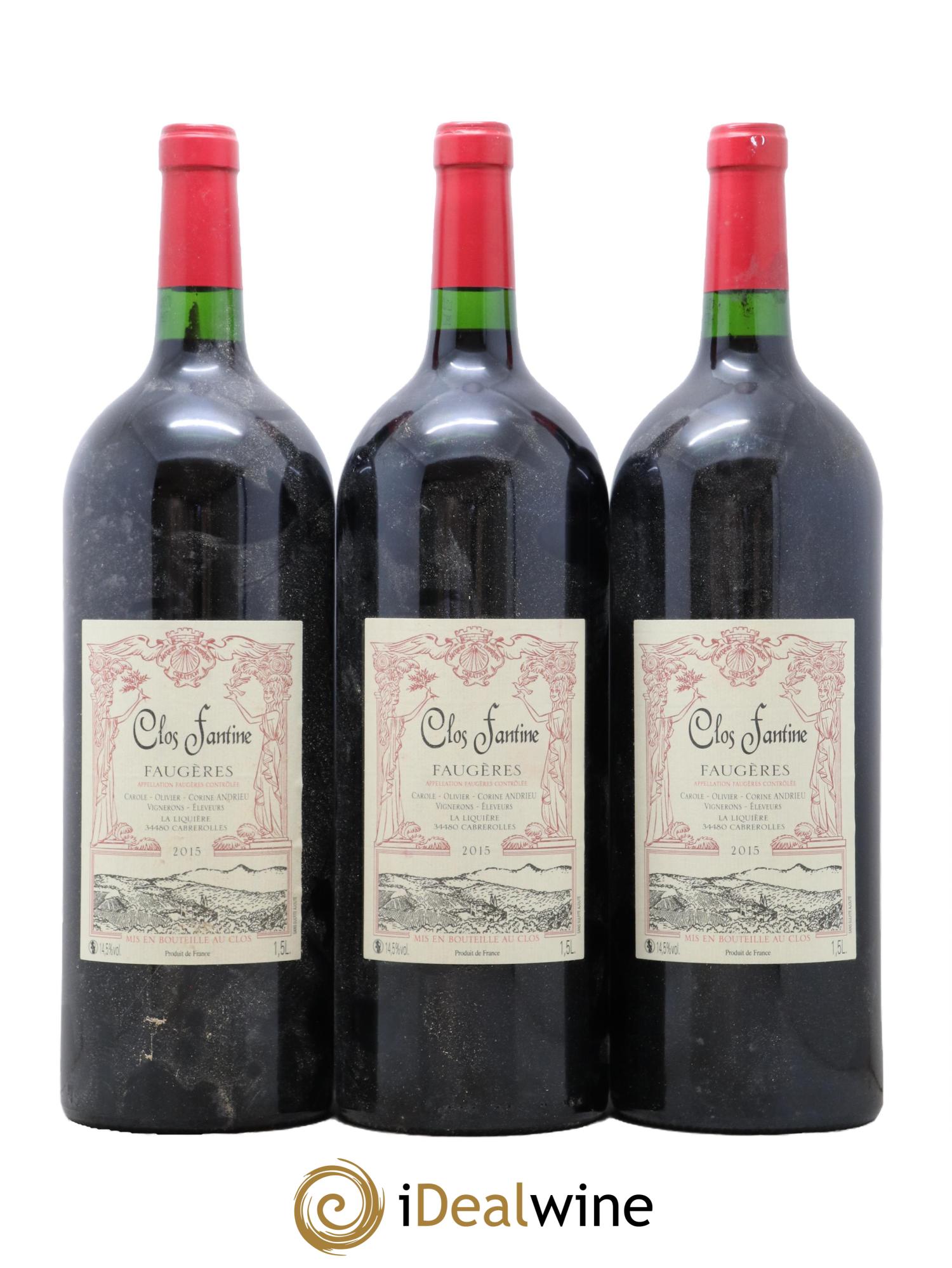 Faugères Clos Fantine Tradition Famille Andrieu 2015 - Lot de 3 magnums - 0