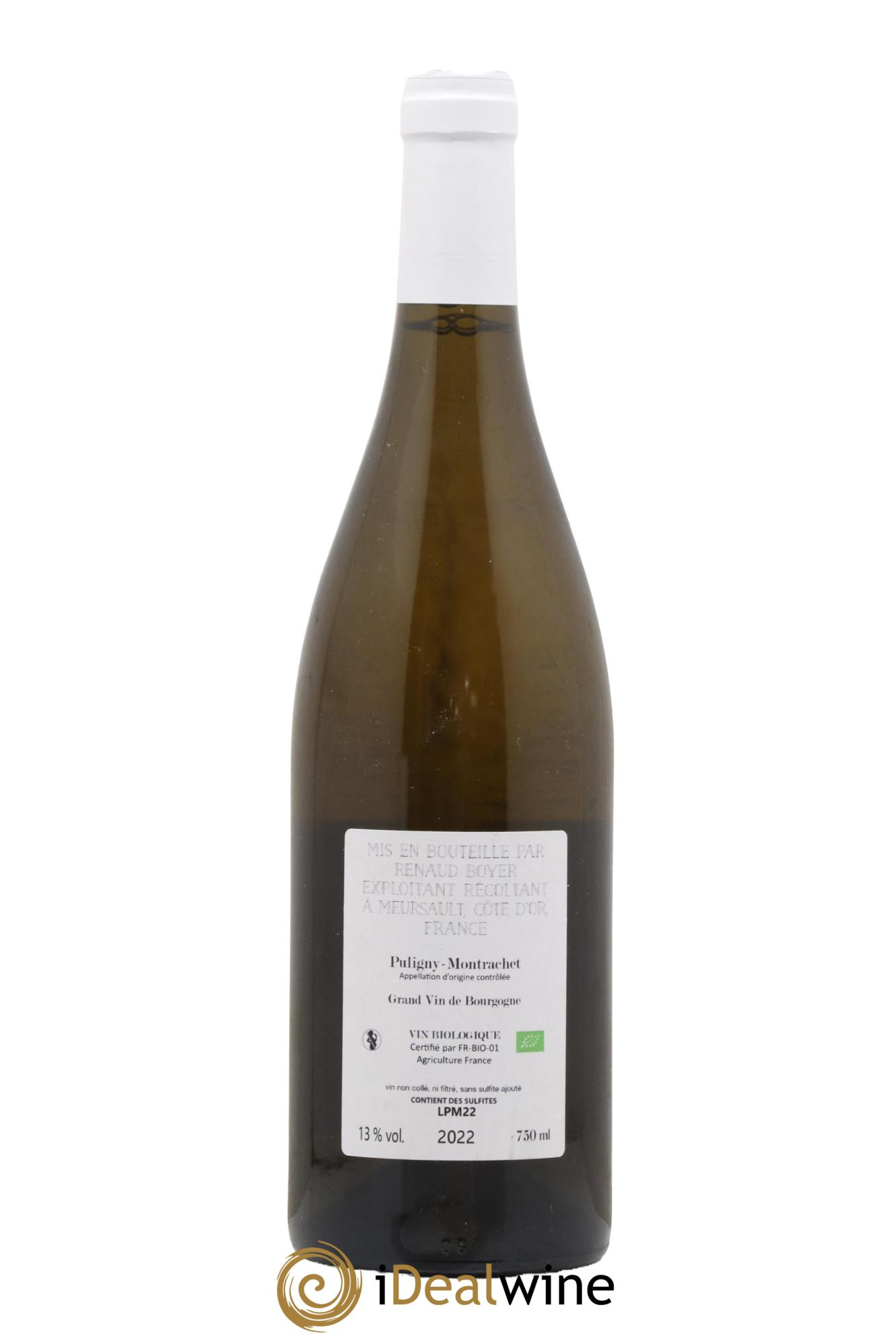 Puligny-Montrachet Les Reuchaux Renaud Boyer 2022 - Lot de 1 bouteille - 1