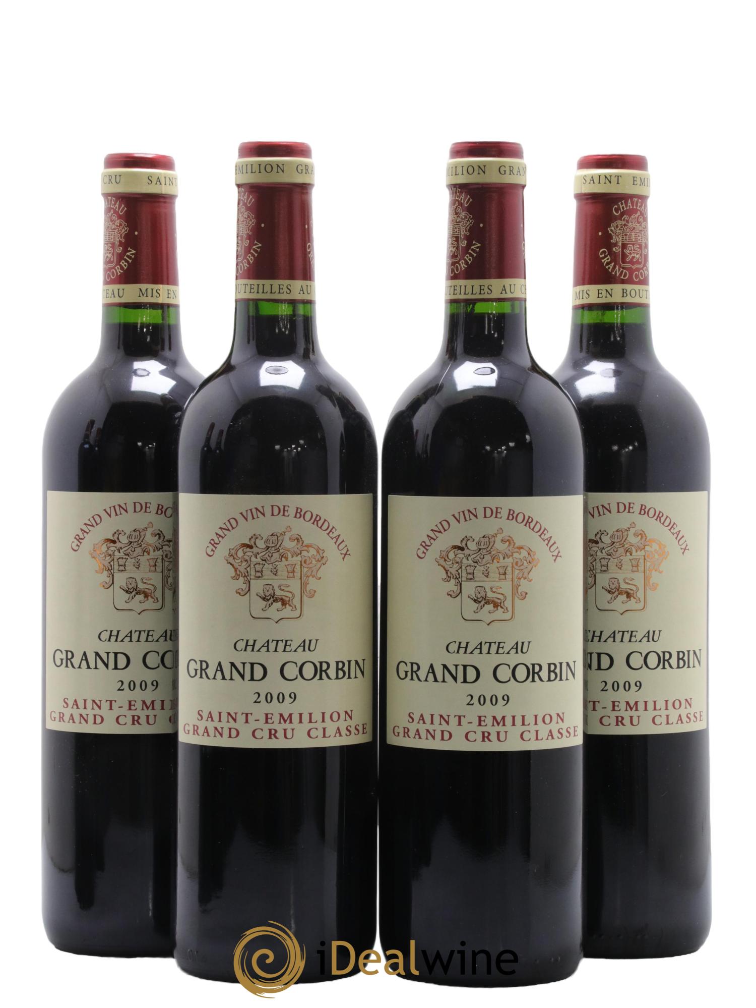 Château Grand Corbin Grand Cru Classé 2009 - Posten von 4 Flaschen - 0