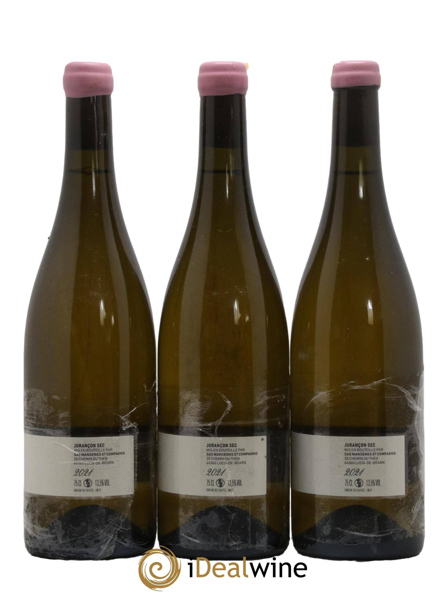 Jurançon Marcel Mansengs et Compagnie 2021 - Lot de 3 bouteilles - 1