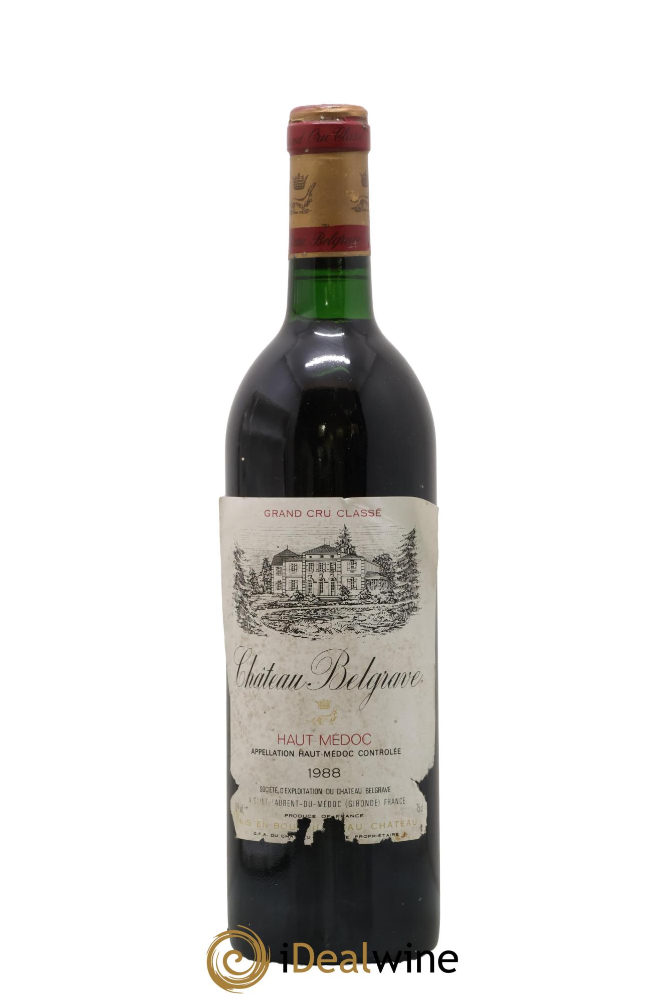 Château Belgrave 5ème Grand Cru Classé 1988 - Lot of 1 bottle - 0