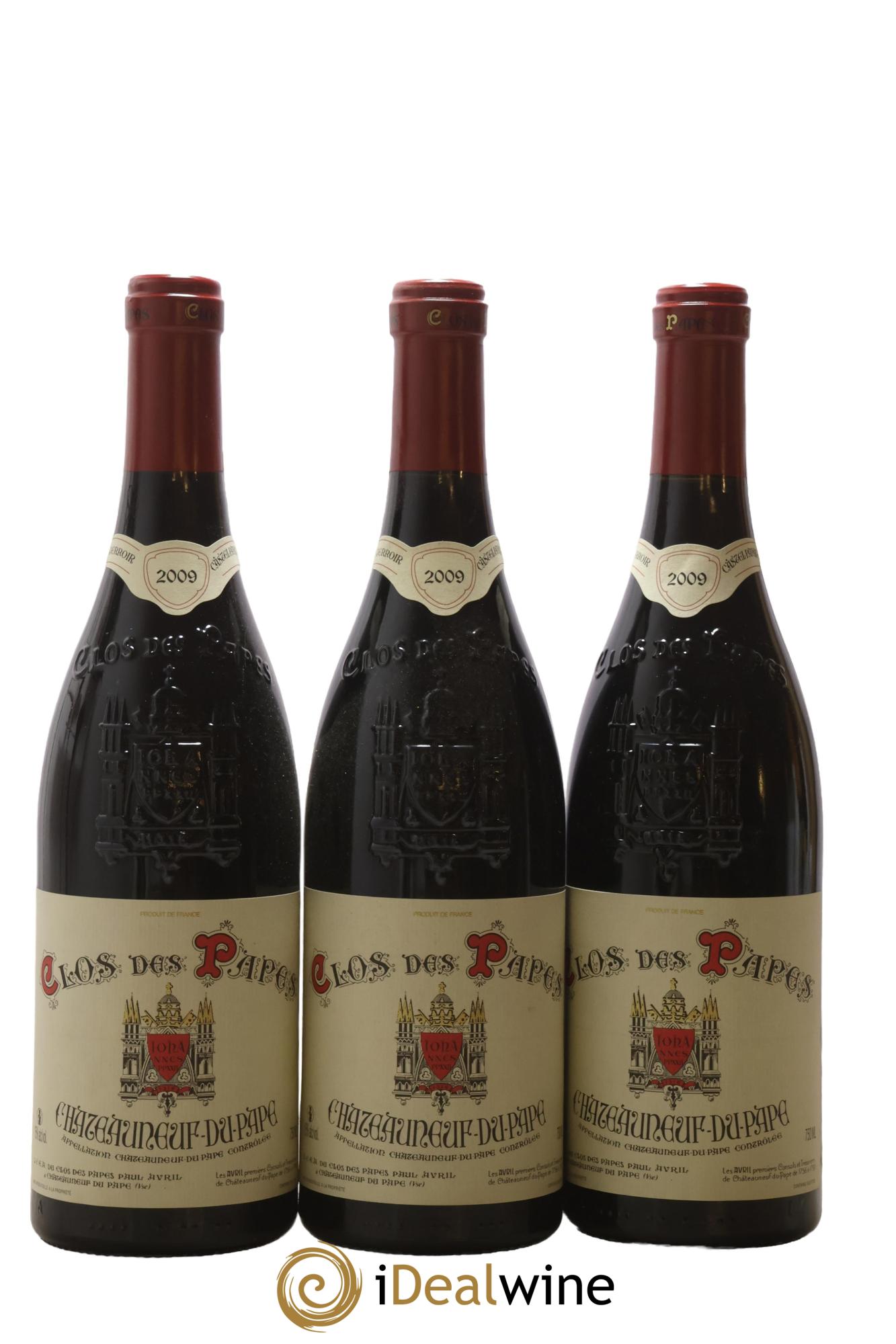 Châteauneuf-du-Pape Clos des Papes - Paul Avril 2009 - Lot de 6 bouteilles - 1