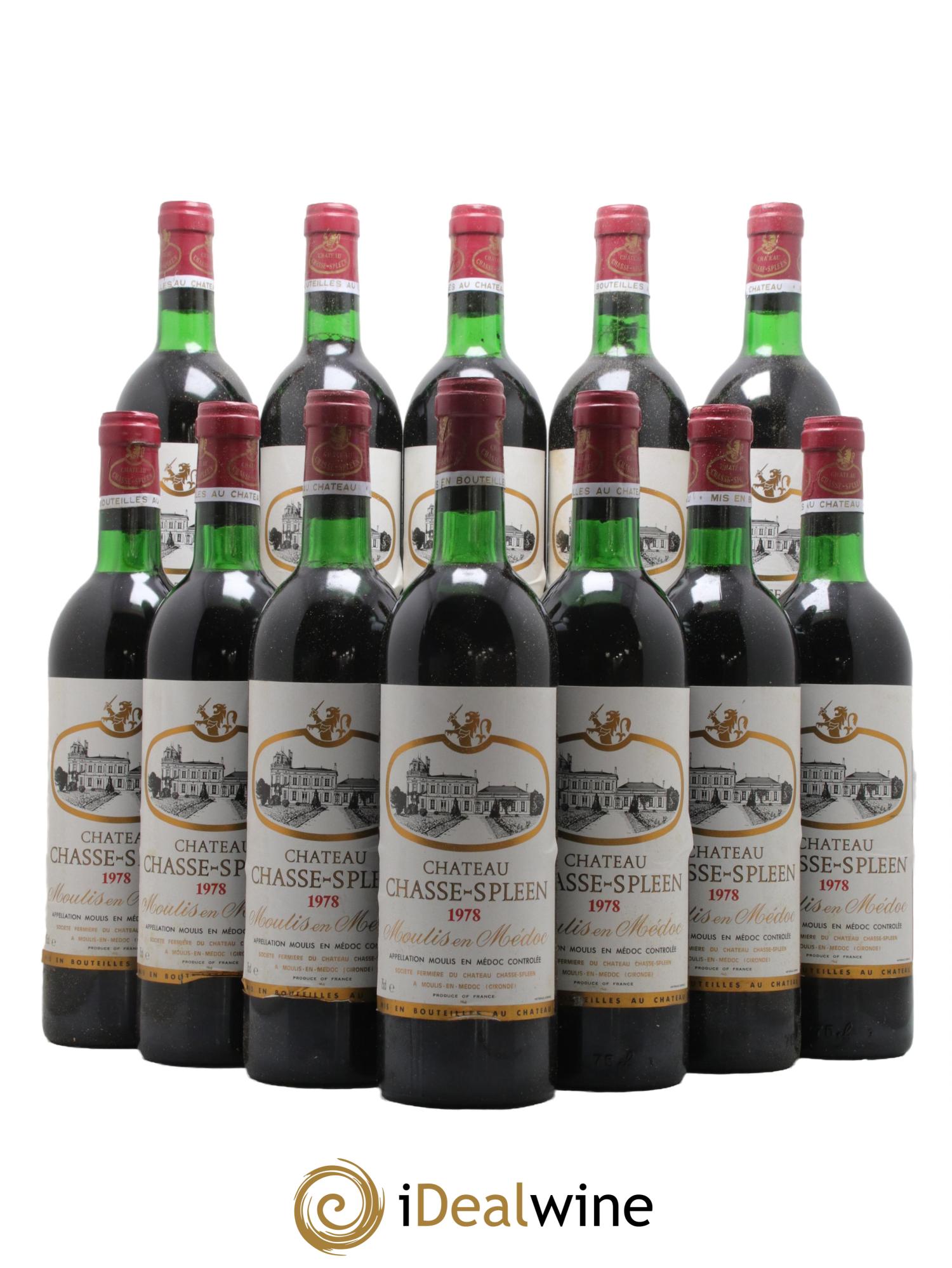 Château Chasse Spleen 1978 - Lot de 12 bouteilles - 0