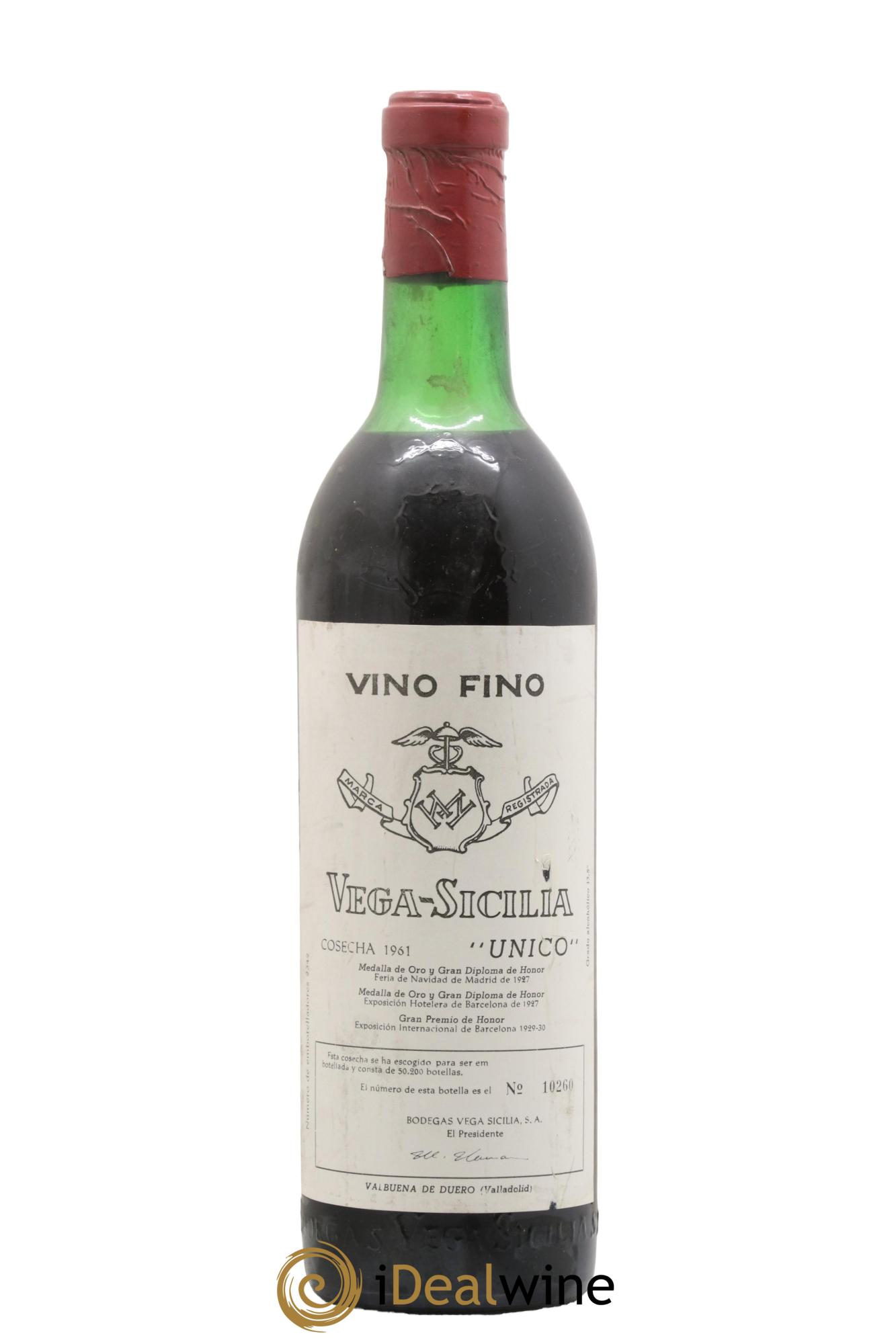 Ribera Del Duero DO Vega Sicilia Unico Famille Alvarez 1961 - Lot de 1 bouteille - 0