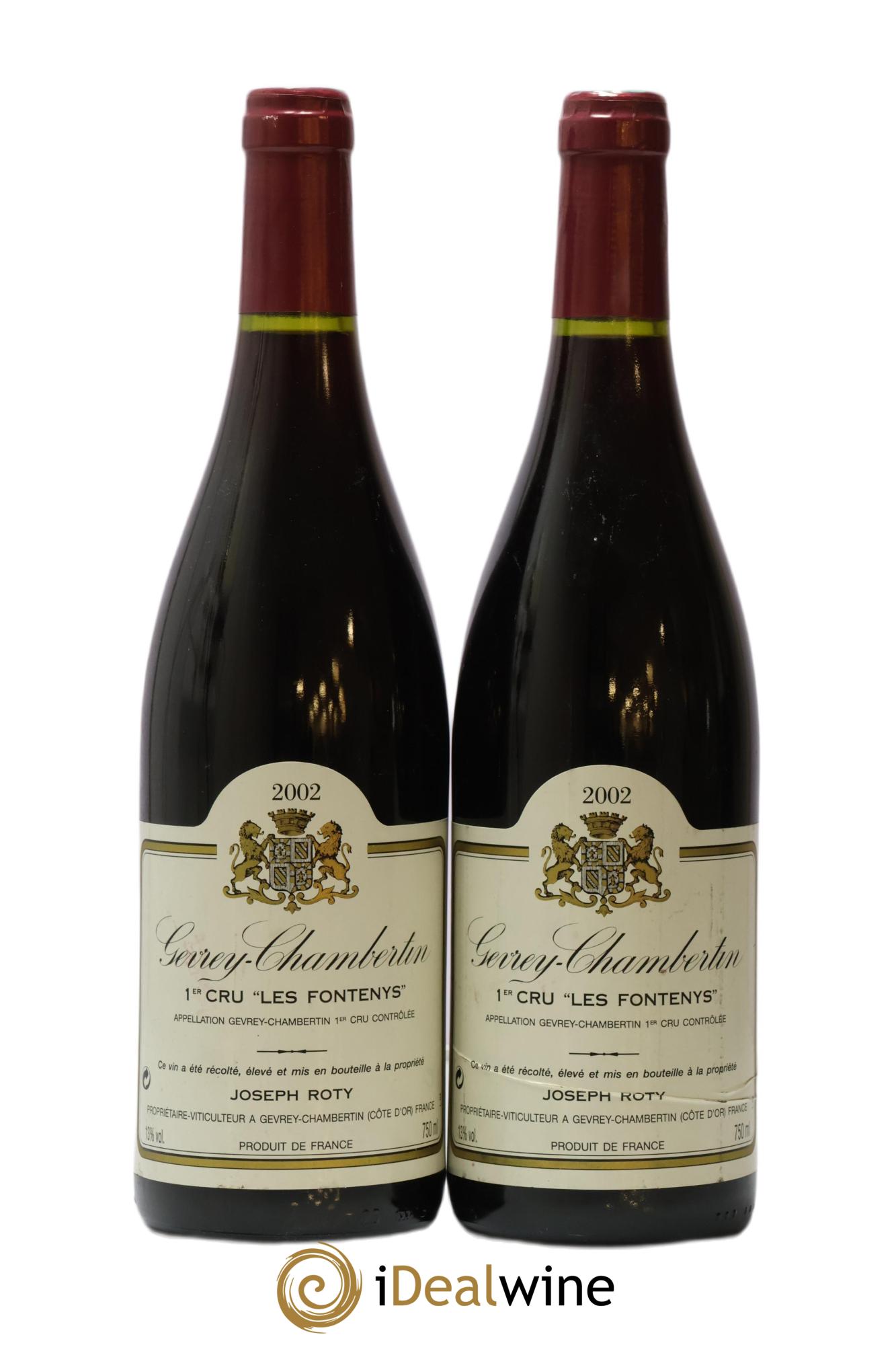Gevrey-Chambertin 1er Cru Les Fontenys Joseph Roty (Domaine) 2002 - Lotto di 2 bottiglie - 0