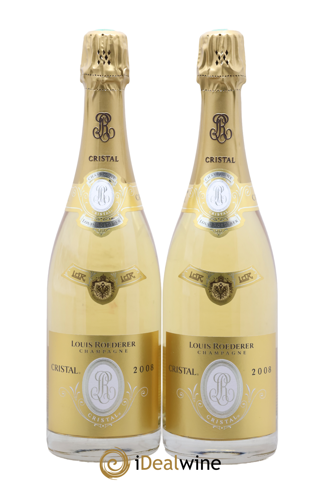 Cristal Louis Roederer 2008 - Lot of 2 bottles - 0