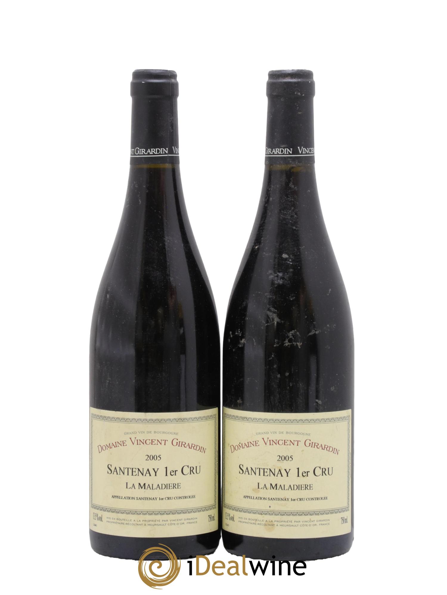 Santenay 1er Cru La Maladière Domaine Vincent Girardin 2005 - Lot de 2 bouteilles - 0