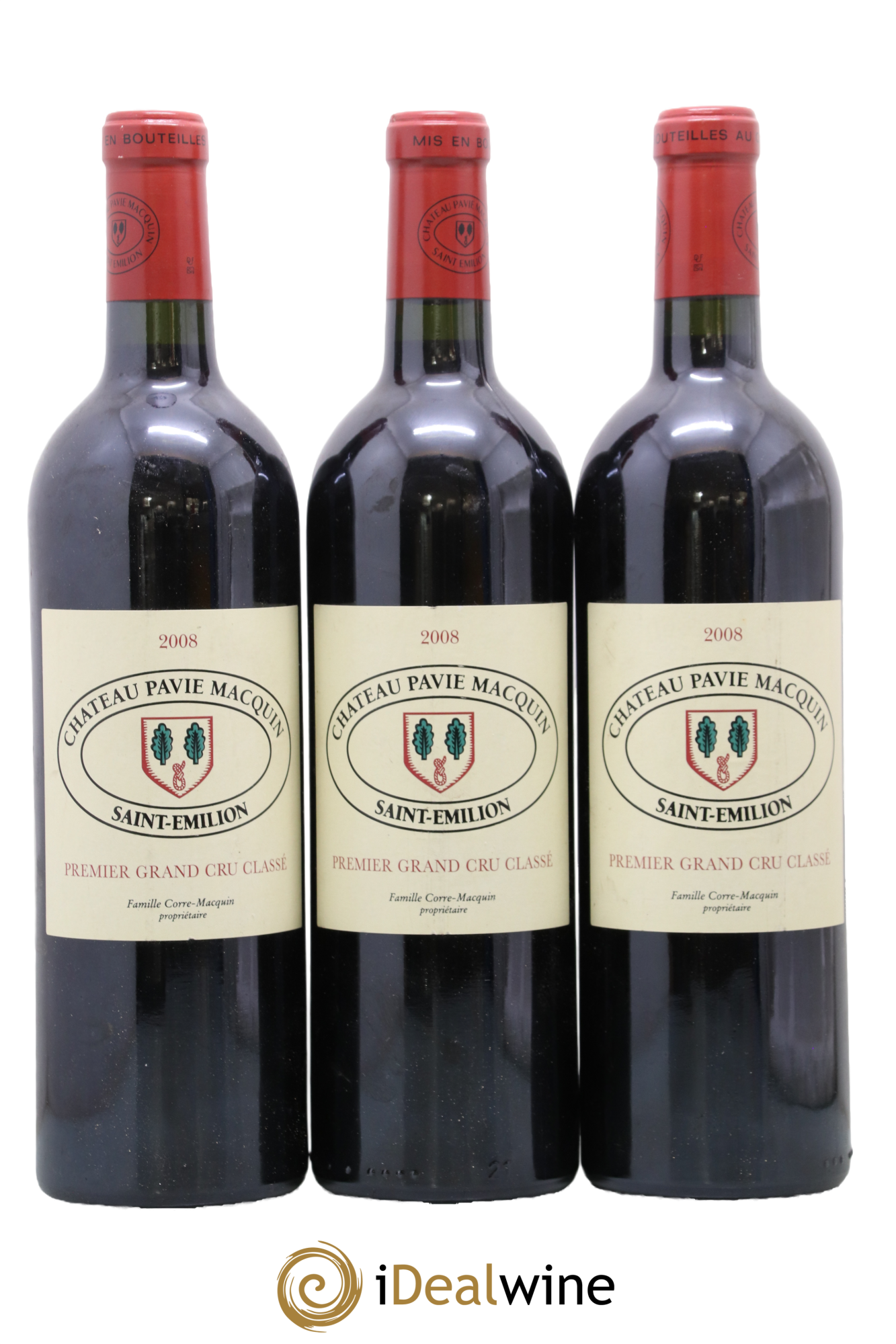Château Pavie Macquin 1er Grand Cru Classé B 2008 - Posten von 3 Flaschen - 0