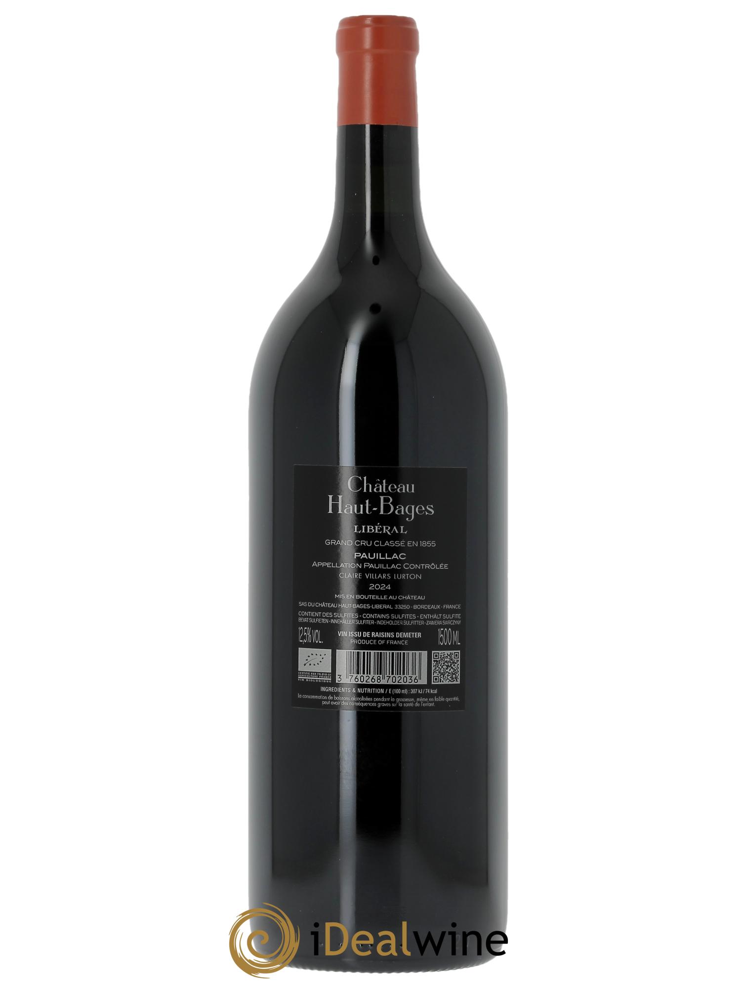 Château Haut Bages Libéral 5ème Grand Cru Classé 2024 - Lote de 1 Magnum - 1