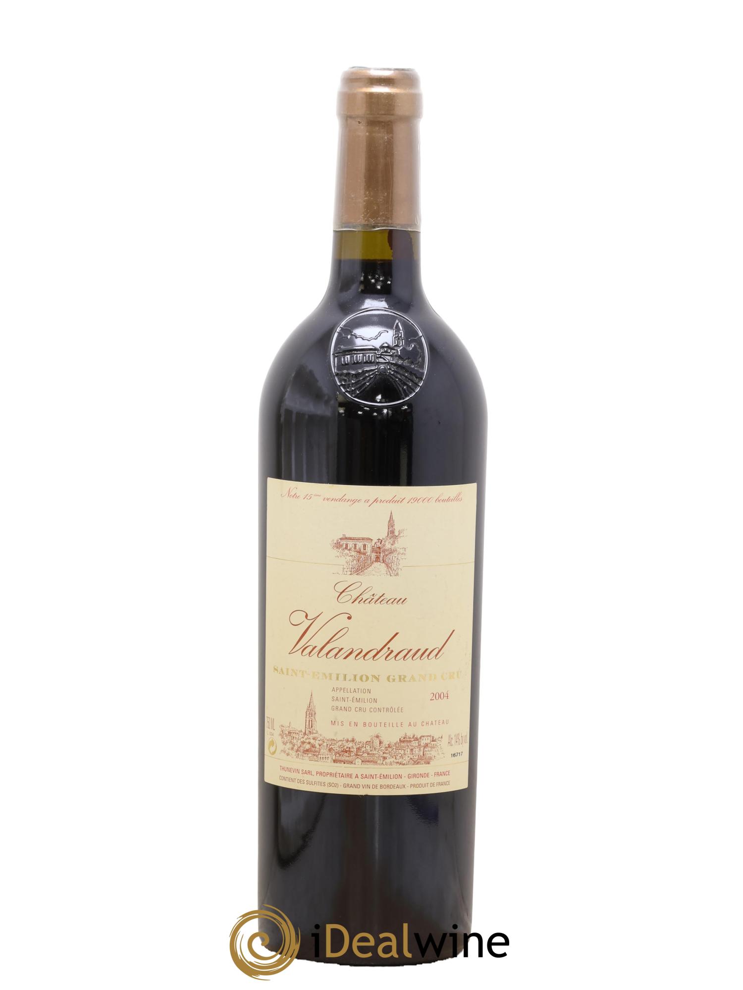 Château de Valandraud 1er Grand Cru Classé B depuis 2012 2004 - Lot de 1 bouteille - 0