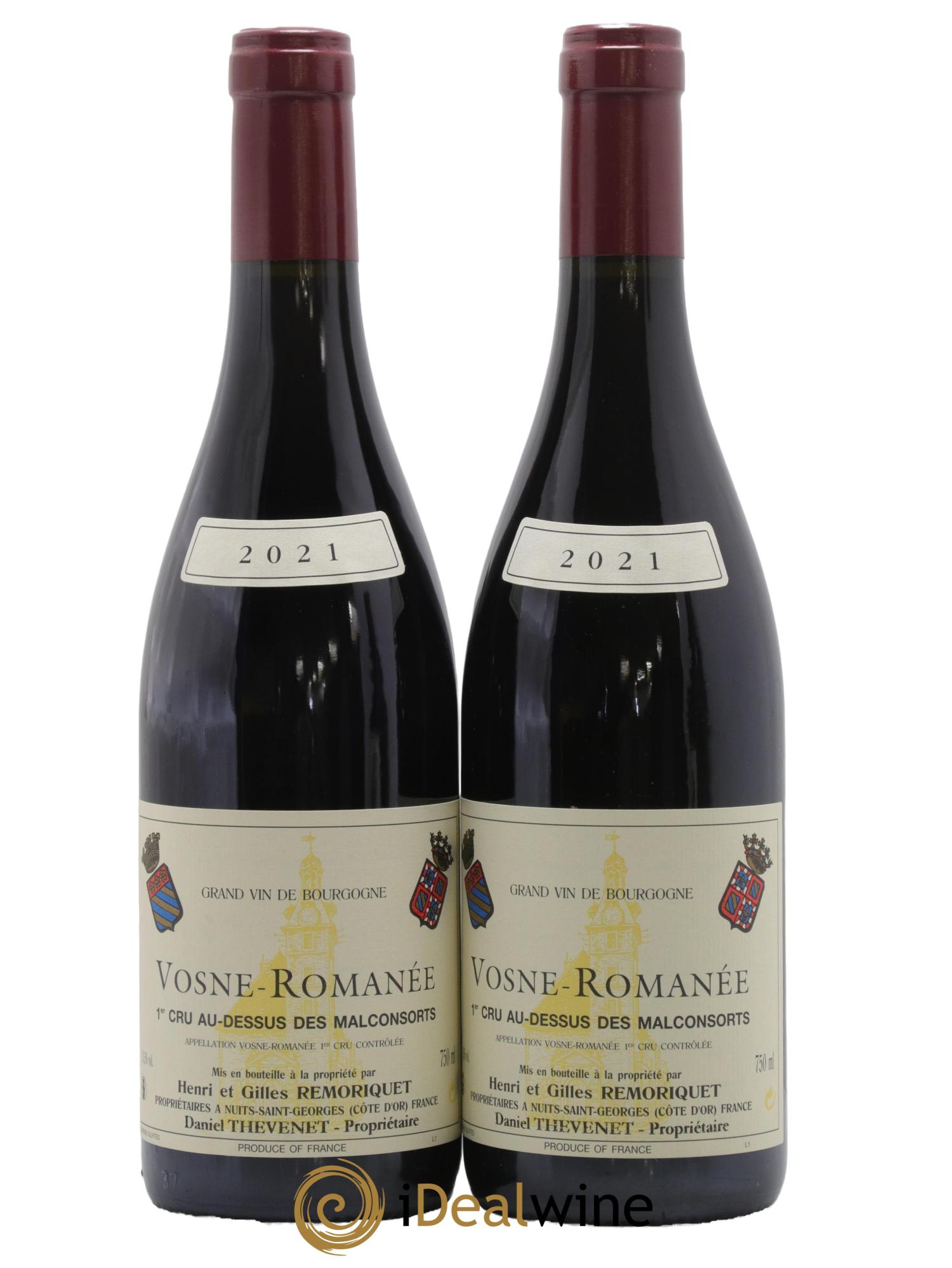 Vosne-Romanée 1er Cru Au Dessus des Malconsorts Gilles Remoriquet 2021 - Lot de 2 bouteilles - 0