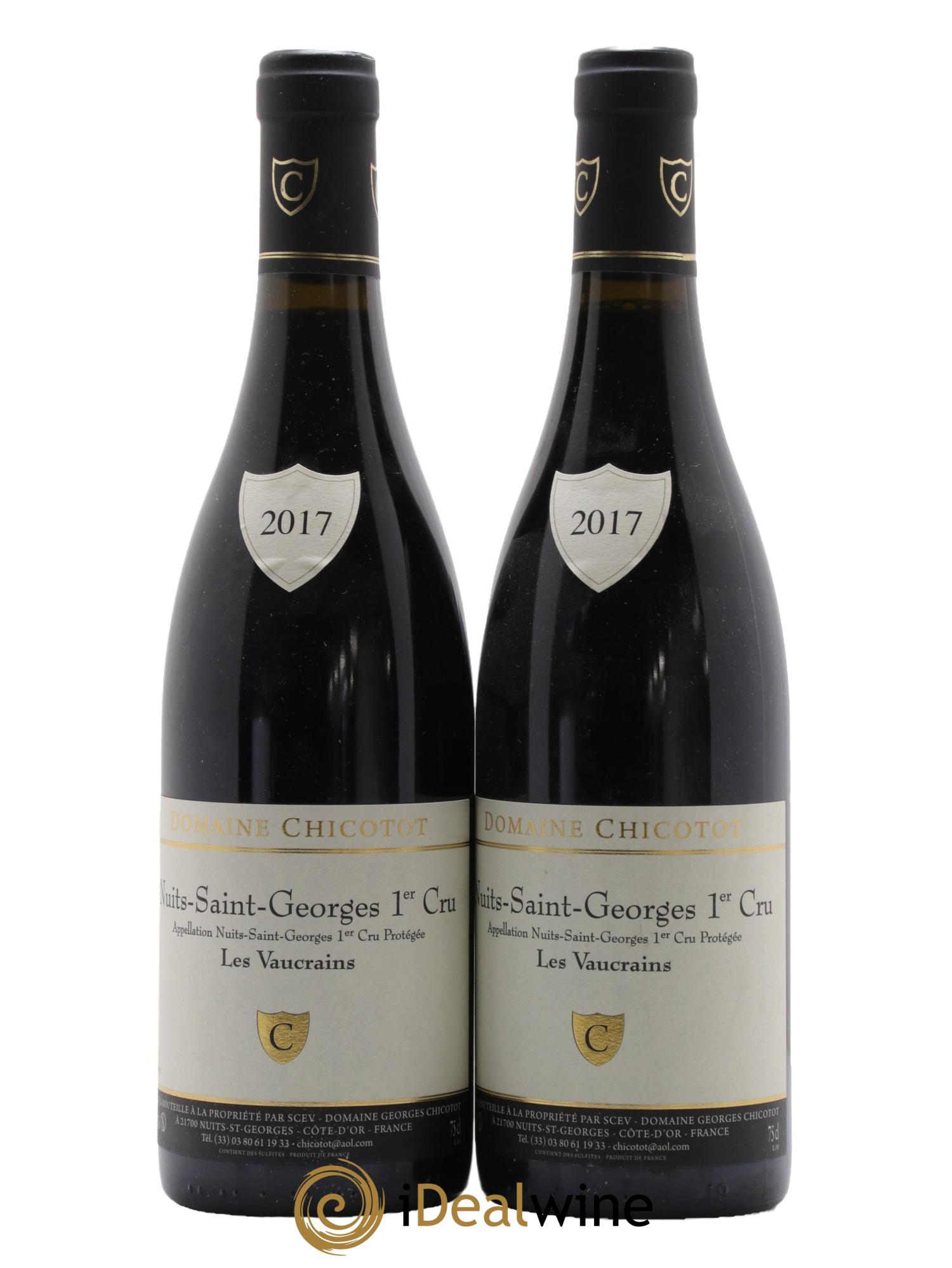 Nuits-Saint-Georges 1er Cru Les Vaucrains Chicotot 2017 - Lot de 2 bouteilles - 0