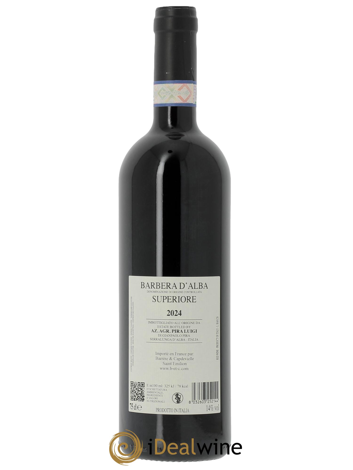 Barbera d'Alba DOC Luigi Pira  2024 - Lot de 1 bouteille - 1