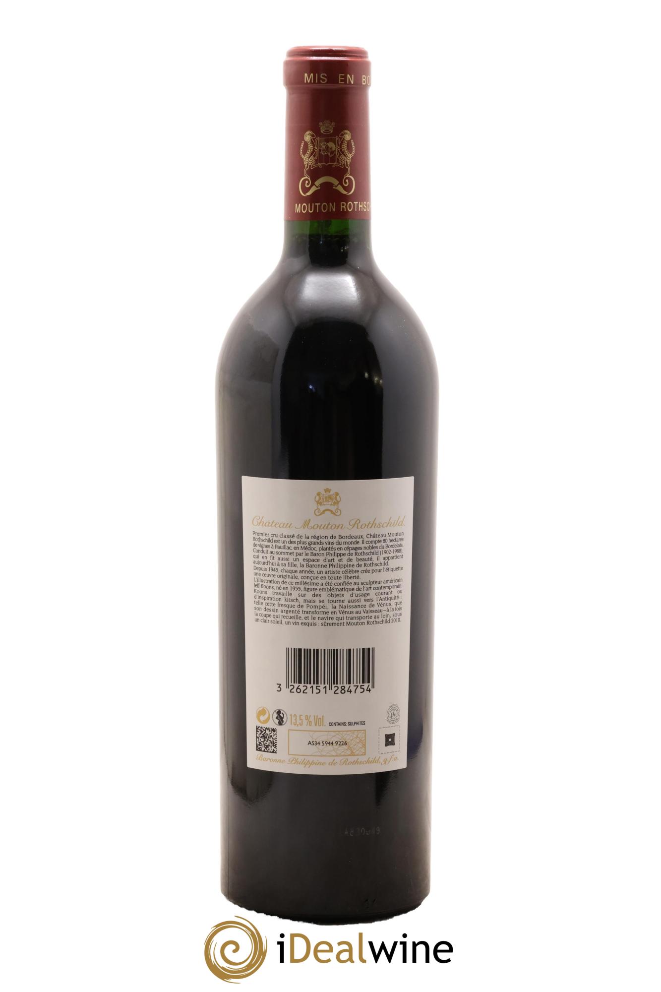 Château Mouton Rothschild 1er Grand Cru Classé 2010 - Lot de 1 bouteille - 1