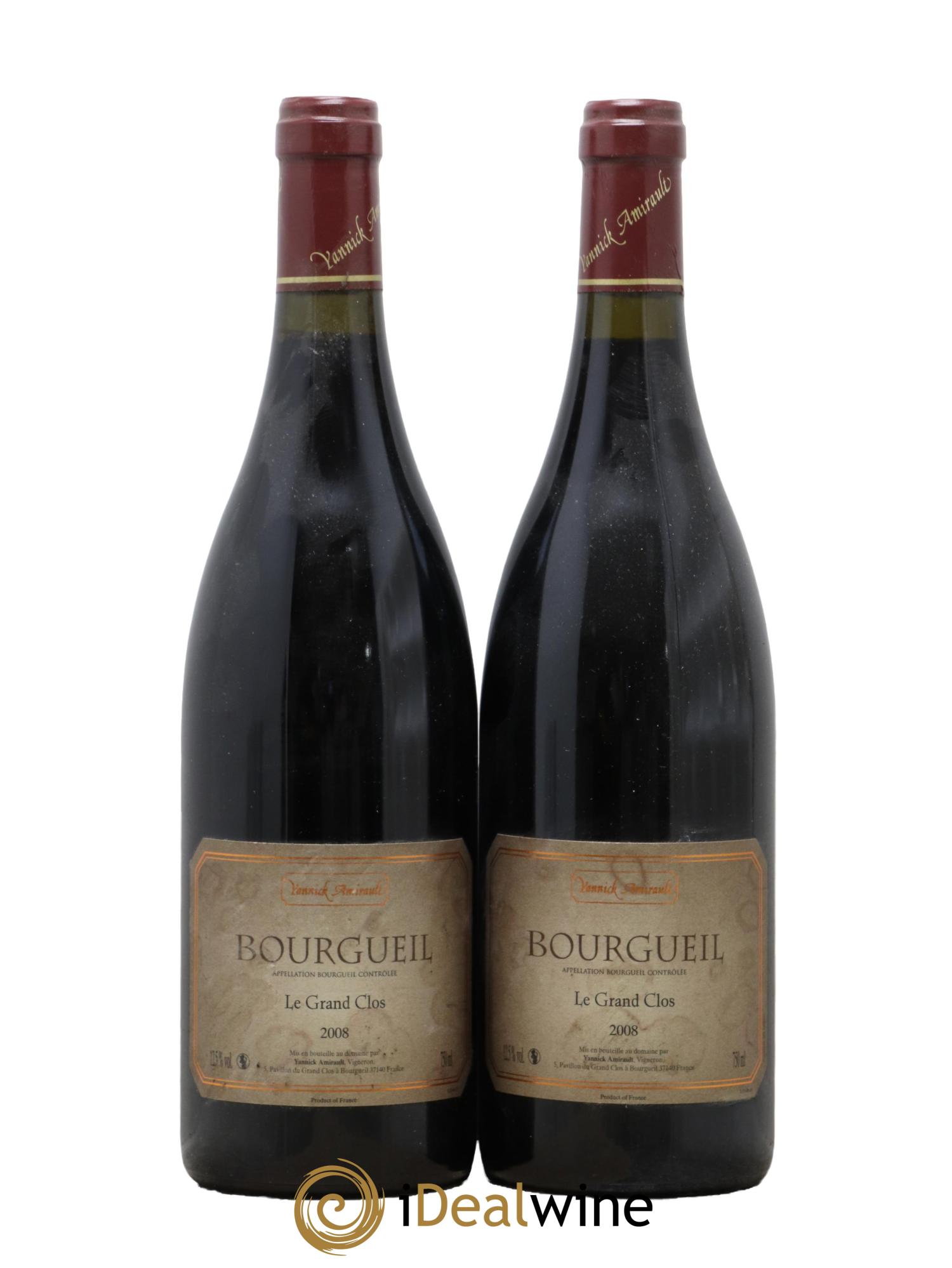 Bourgueil Grand Clos Yannick Amirault (Domaine) 2008 - Lot de 2 bouteilles - 0