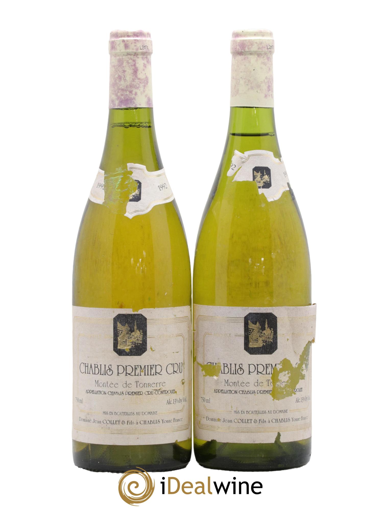 Chablis 1er Cru Montée de Tonnerre Jean Collet et Fils 1992 - Lotto di 2 bottiglie - 0