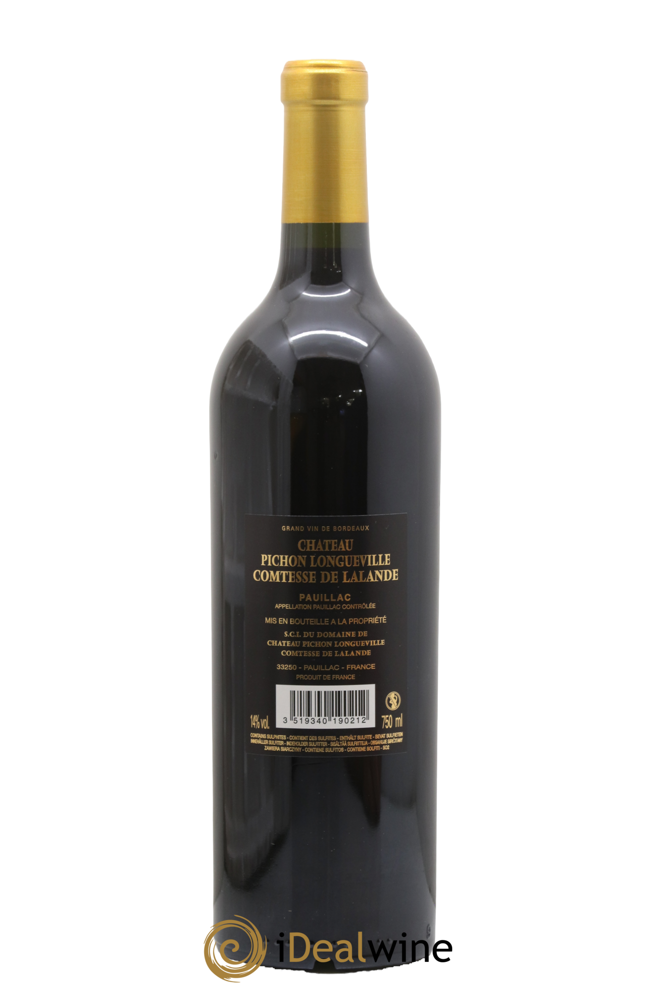 Château Pichon Longueville Comtesse de Lalande 2ème Grand Cru Classé 2019 - Lot de 1 bouteille - 1