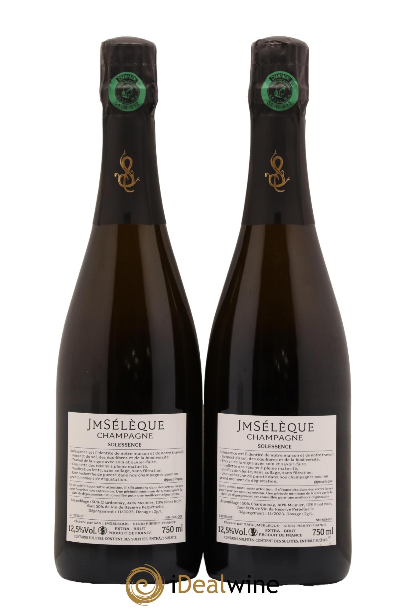Solessence Extra-Brut Jean-Marc Sélèque - Lot of 2 bottles - 1