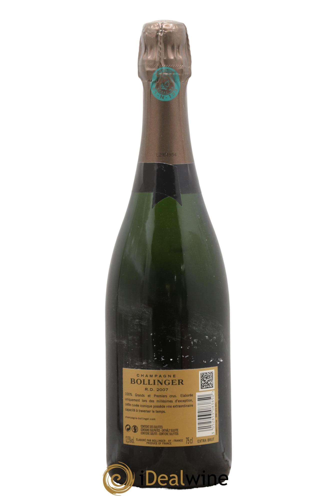 R.D. Extra-Brut Bollinger 2007 - Lot of 1 bottle - 1