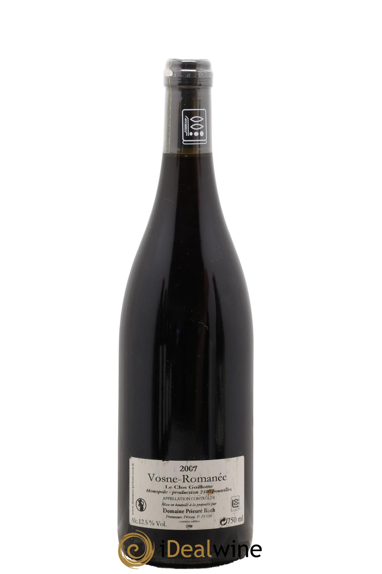 Vosne-Romanée Le Clos Goillotte Prieuré Roch 2007 - Posten von 1 Flasche - 1