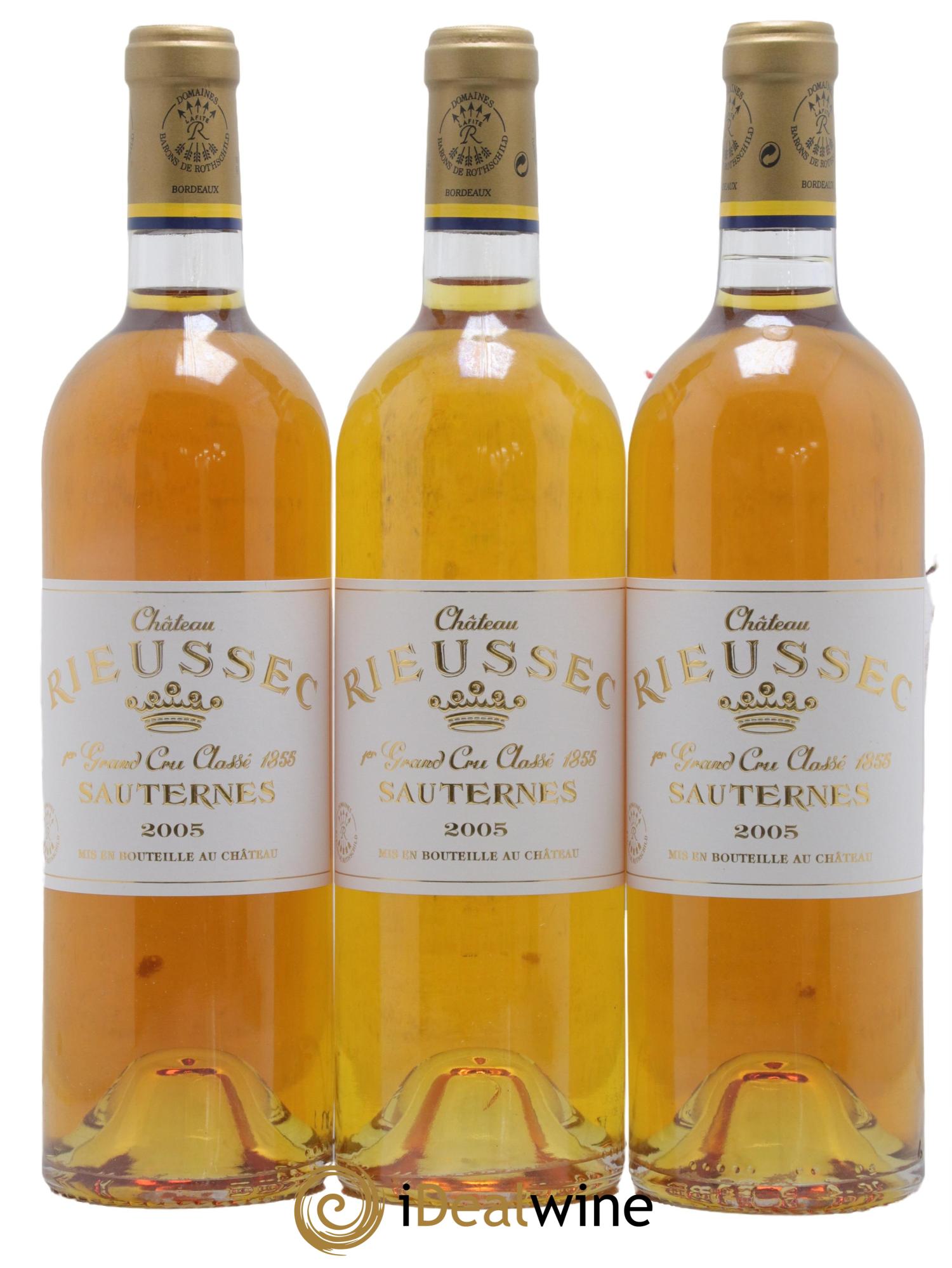 Château Rieussec 1er Grand Cru Classé 2005 - Lotto di 3 bottiglie - 0