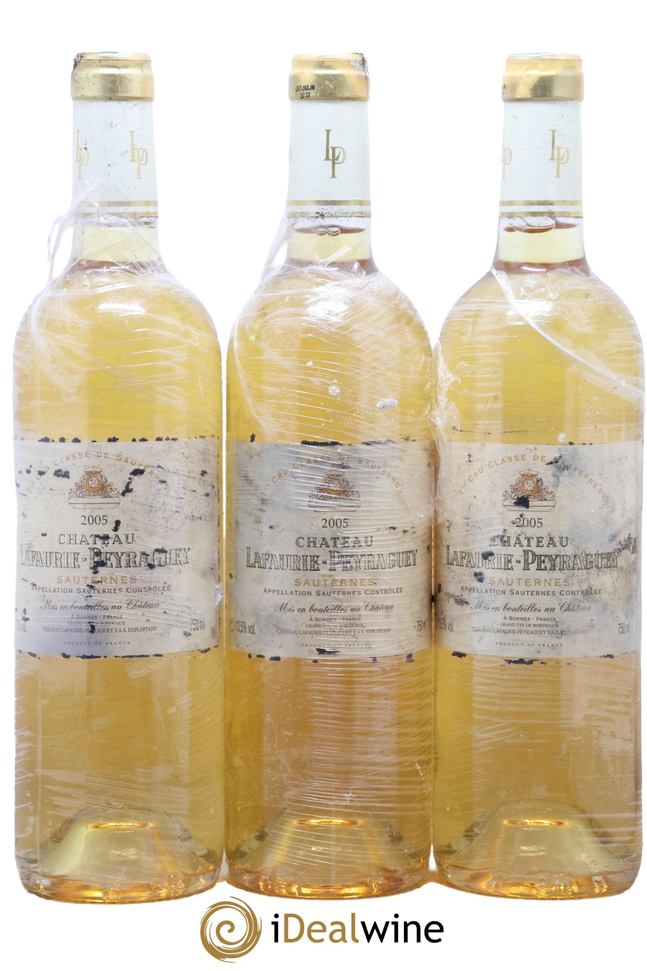 Château Lafaurie-Peyraguey 1er Grand Cru Classé 2005 - Lotto di 3 bottiglie - 0