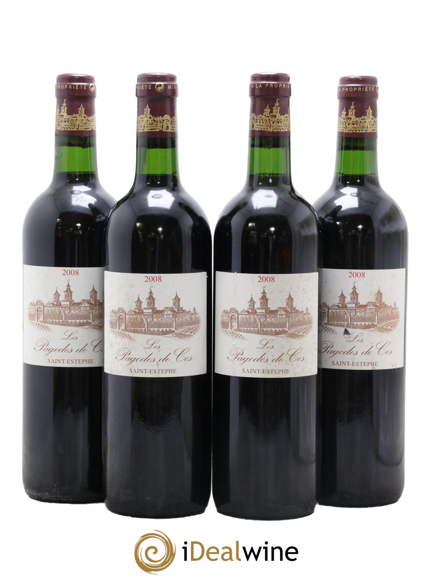 Les Pagodes de Cos Second Vin 2008 - Lot de 4 bouteilles - 0