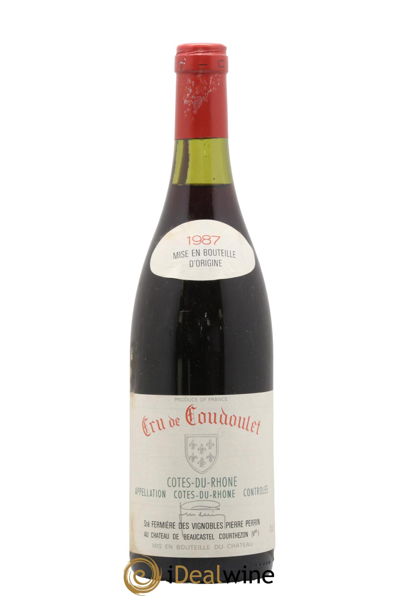 Côtes-du-Rhône Coudoulet de Beaucastel Famille Perrin 1987 - Posten von 1 Flasche - 0