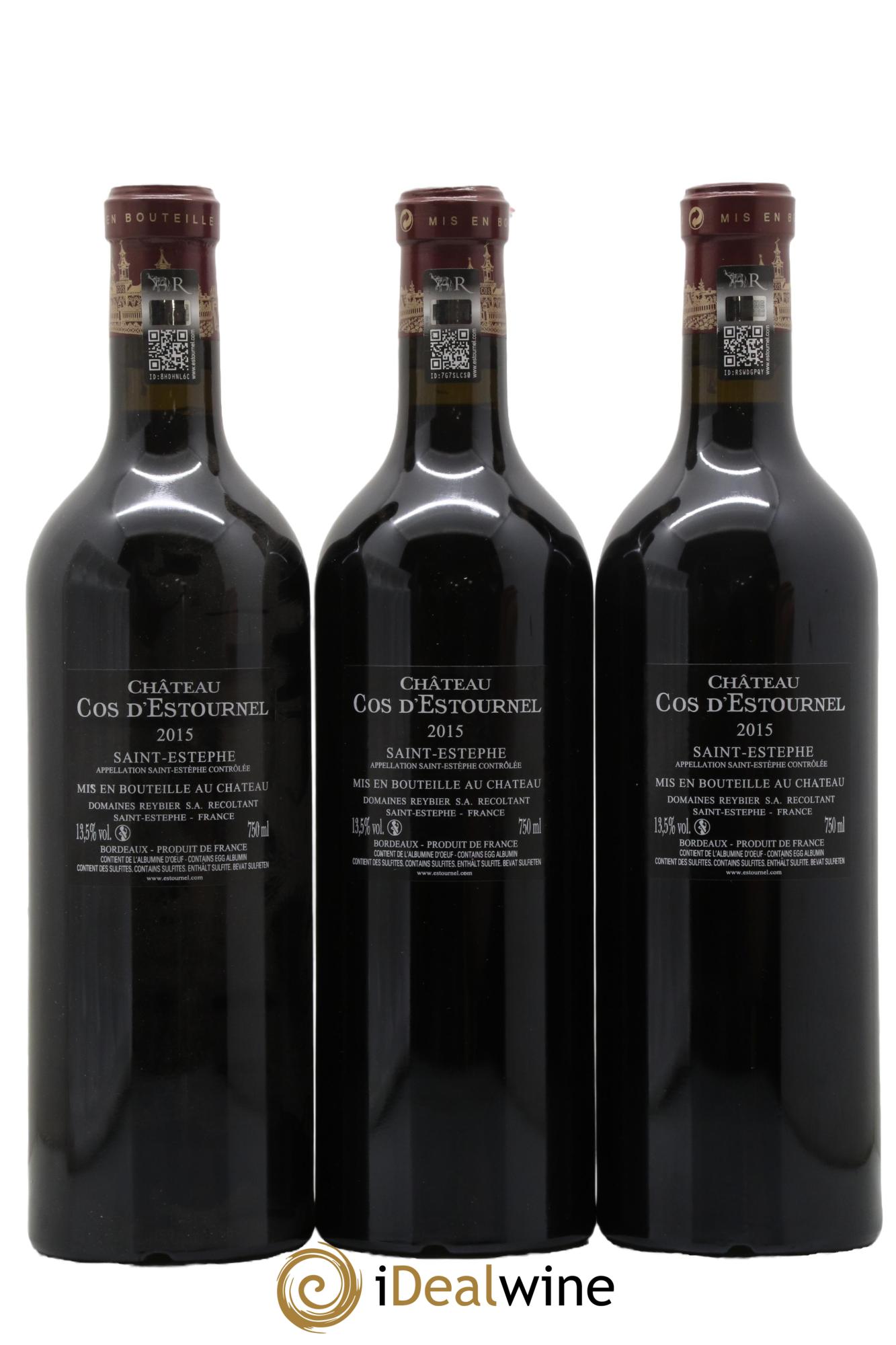 Cos d'Estournel 2ème Grand Cru Classé 2015 - Lot de 3 bouteilles - 1