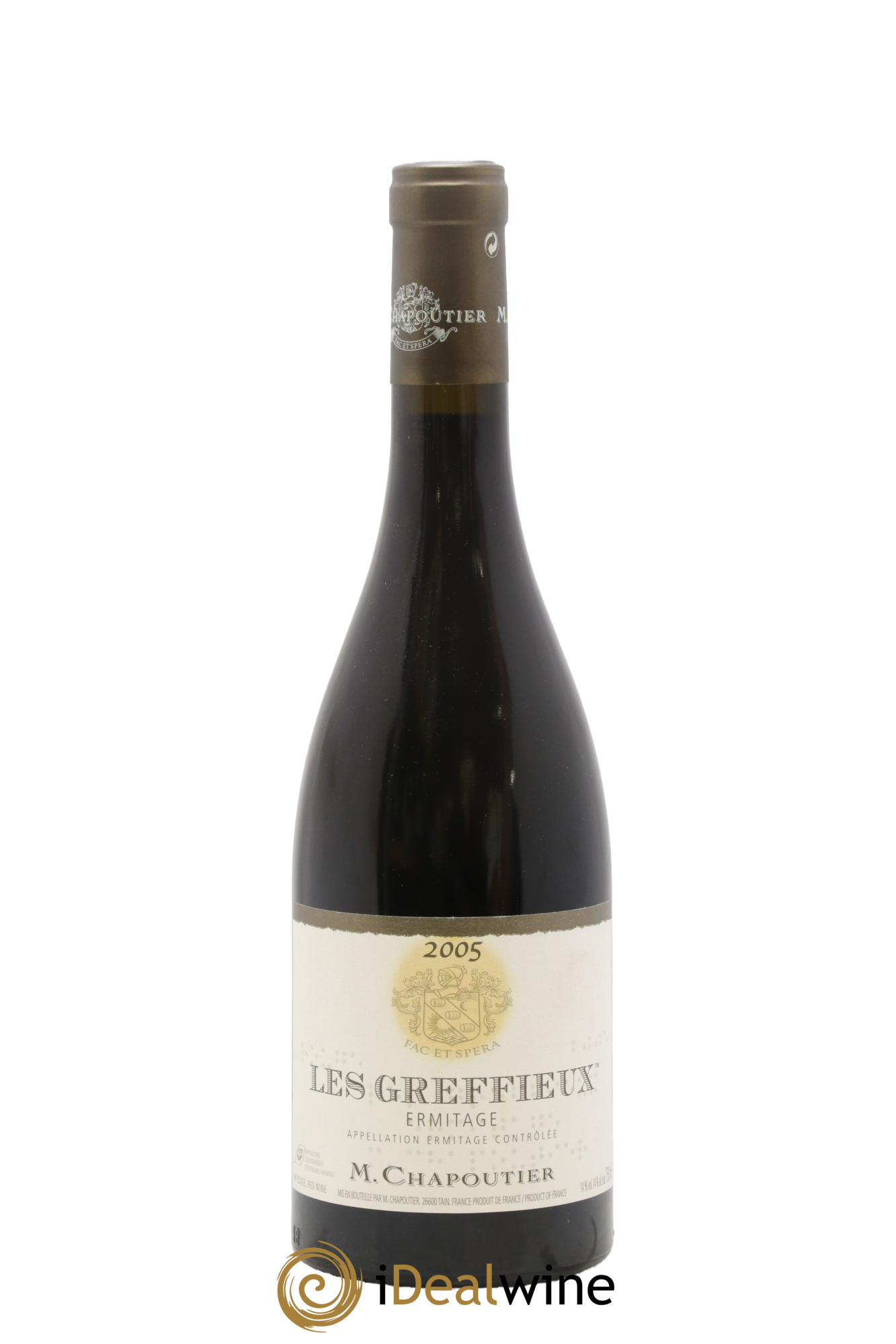 Hermitage Ermitage Les Greffieux Chapoutier 2005 - Lot de 1 bouteille - 0