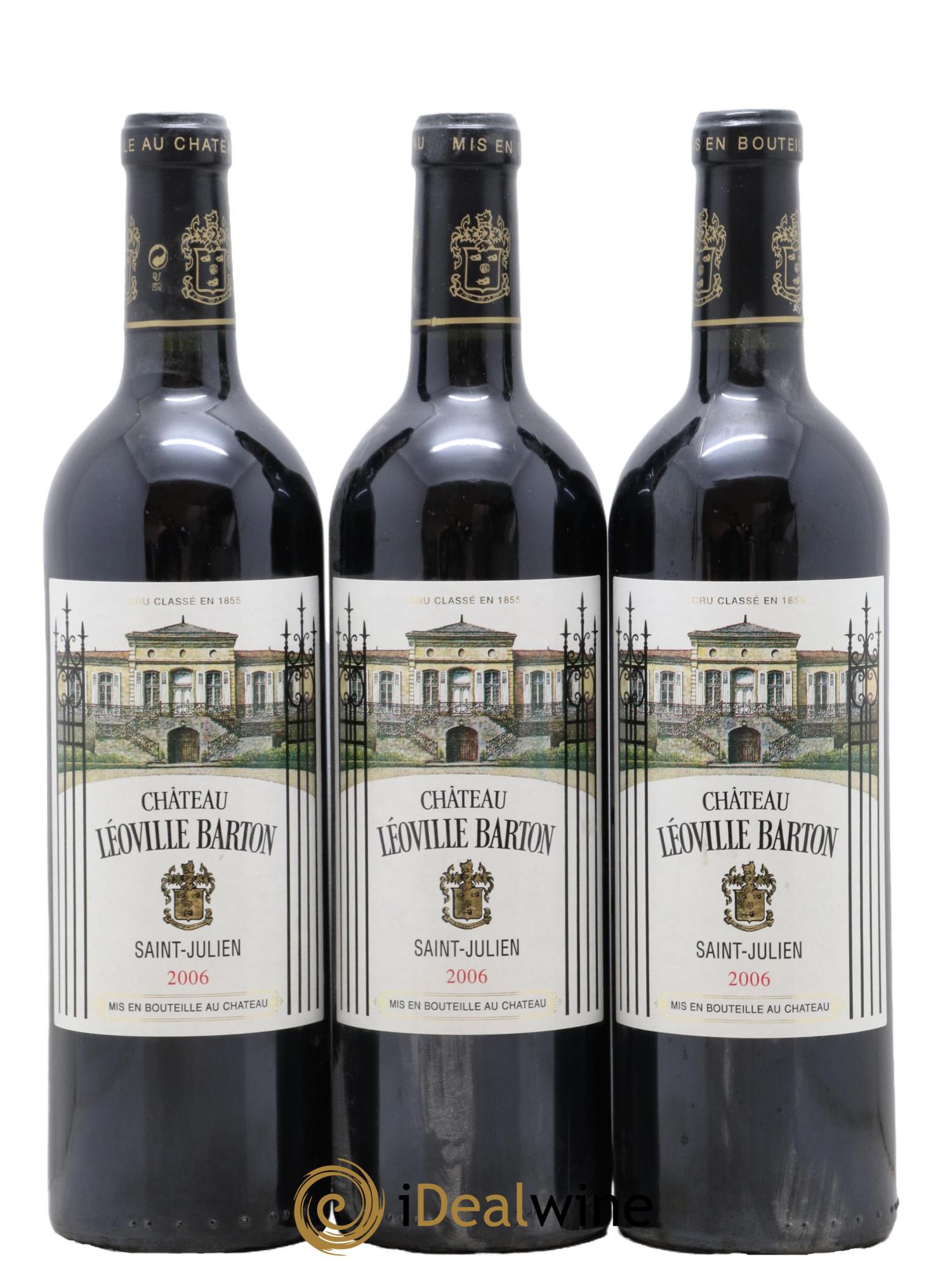 Château Léoville Barton 2ème Grand Cru Classé 2006 - Lot de 3 bouteilles - 0