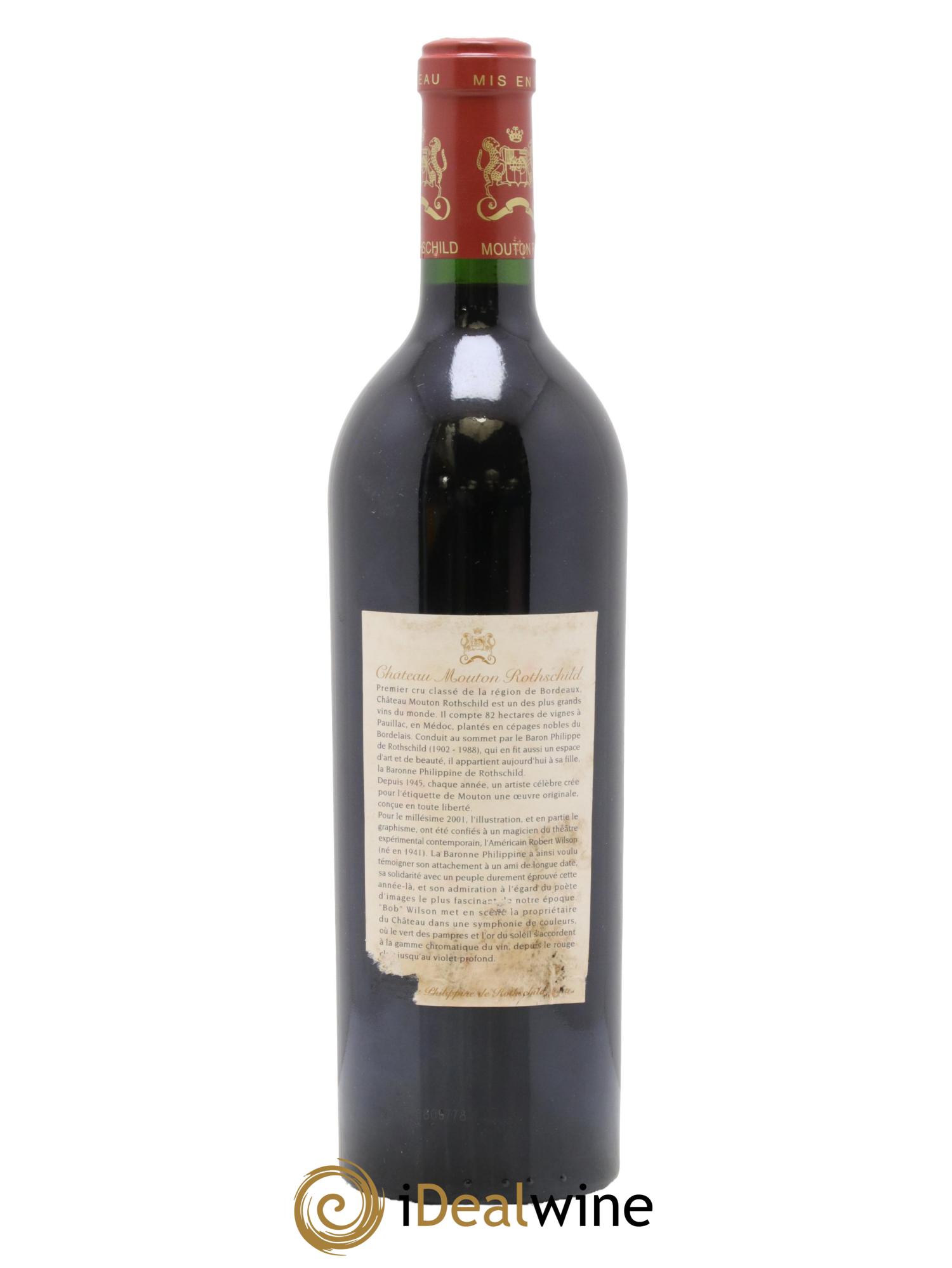 Château Mouton Rothschild 1er Grand Cru Classé 2001 - Lot of 1 bottle - 1