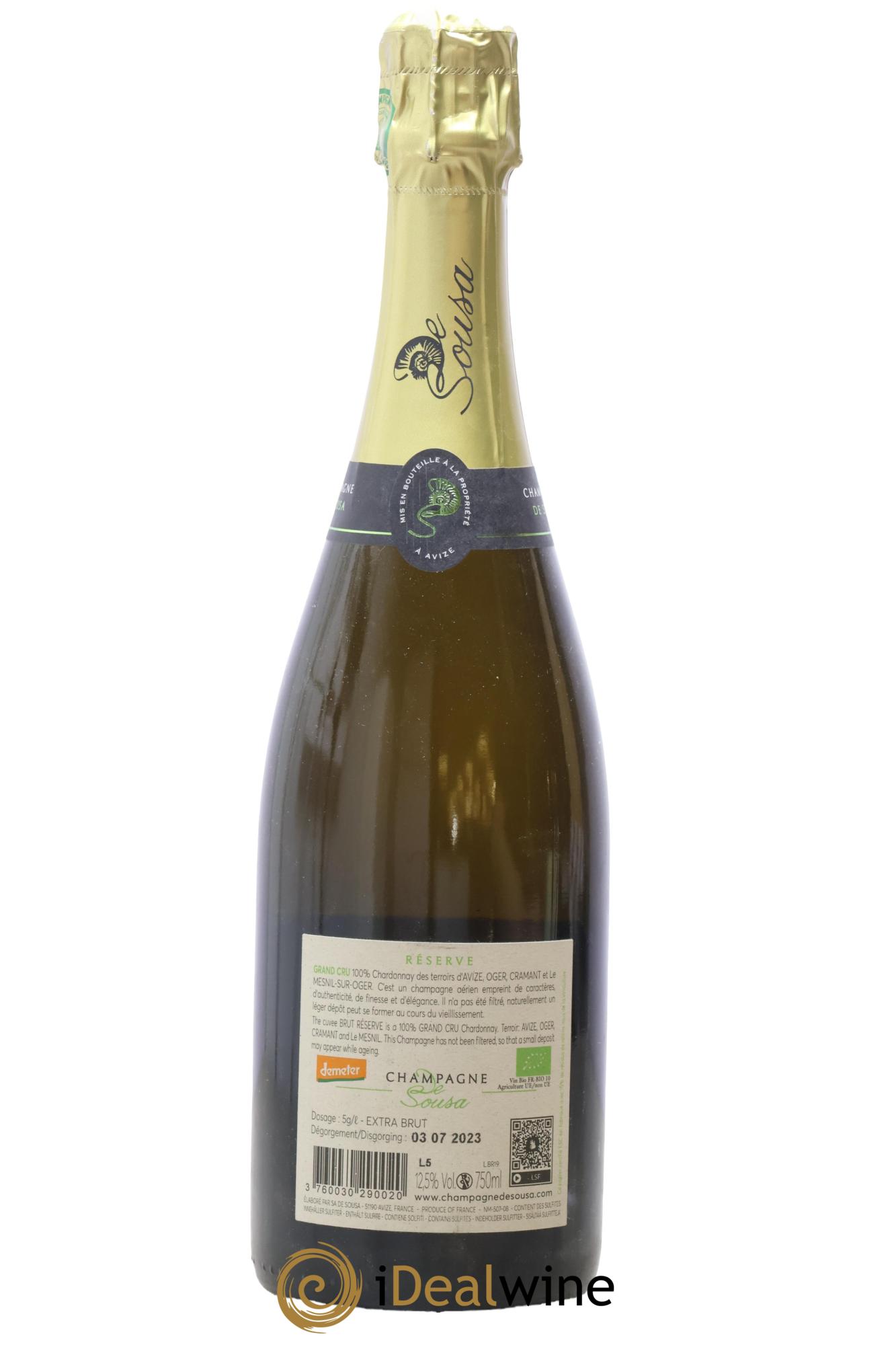 Grand Cru Brut Réserve De Sousa - Lot de 1 bouteille - 1