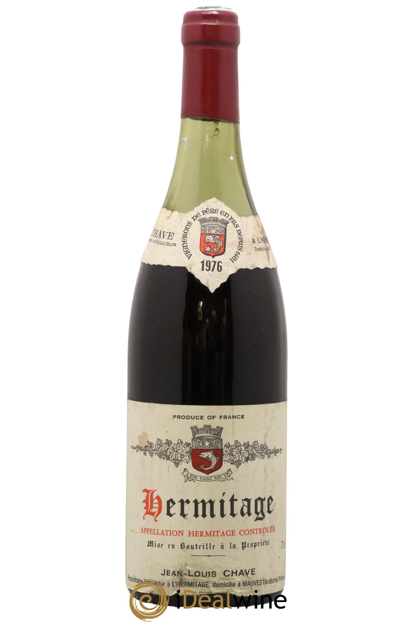 Hermitage Jean-Louis Chave 1976 - Lot de 1 bouteille - 0