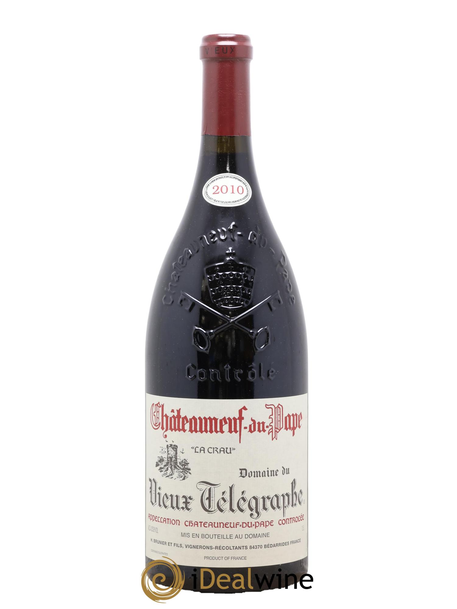Châteauneuf-du-Pape Vieux Télégraphe (Domaine du) Vignobles Brunier 2010 - Lot de 1 magnum - 0