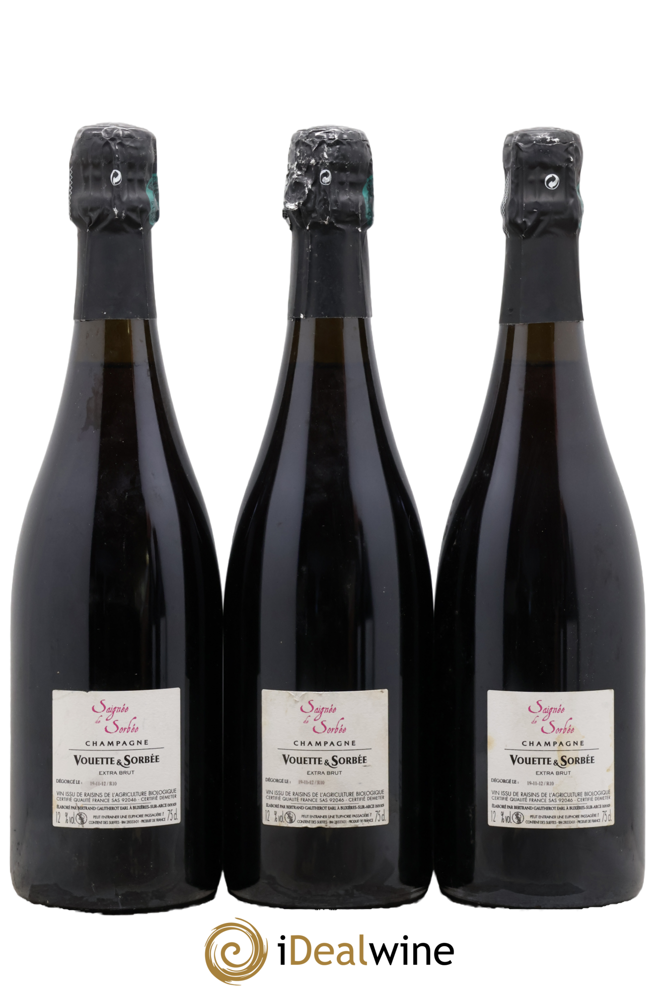 Saignée de Sorbée Extra-Brut Vouette et Sorbée 2010 - Posten von 3 Flaschen - 1