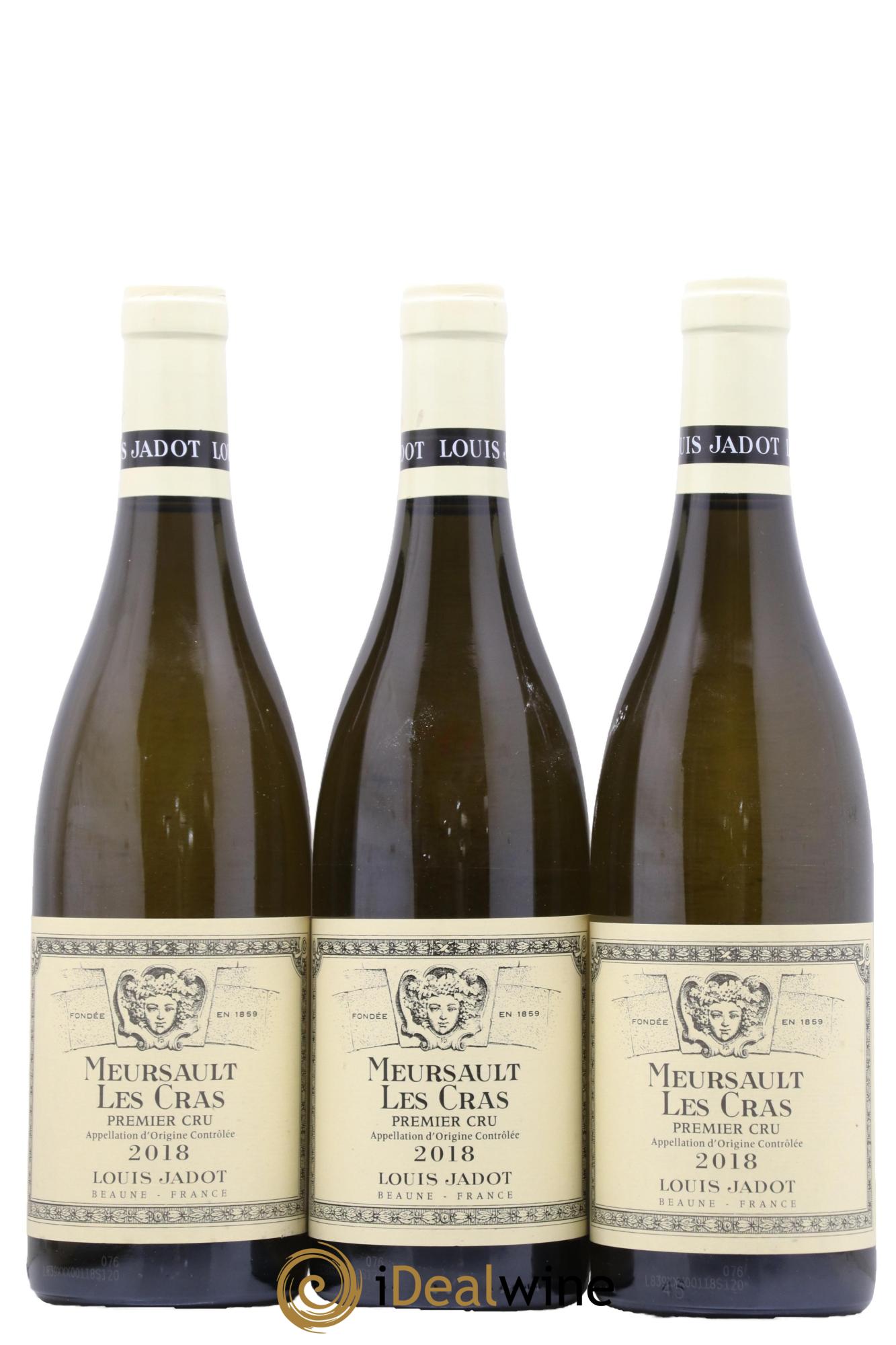 Meursault 1er Cru Les Cras Maison Louis Jadot 2018 - Lot de 3 bouteilles - 0