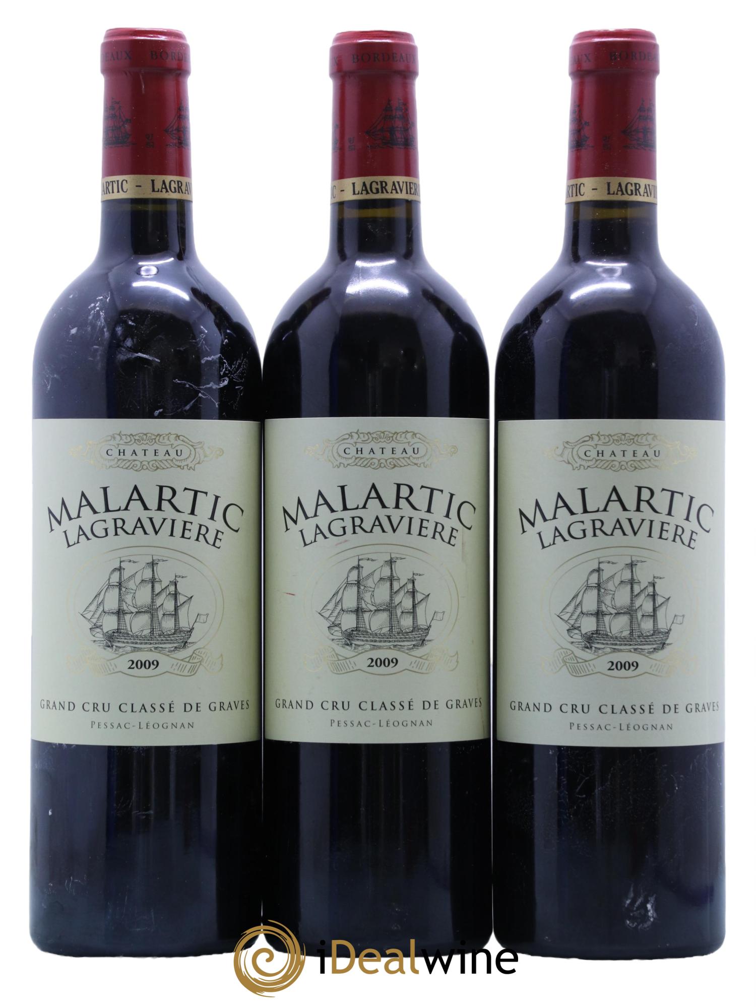 Château Malartic-Lagravière Cru Classé de Graves 2009 - Lot de 3 bouteilles - 0