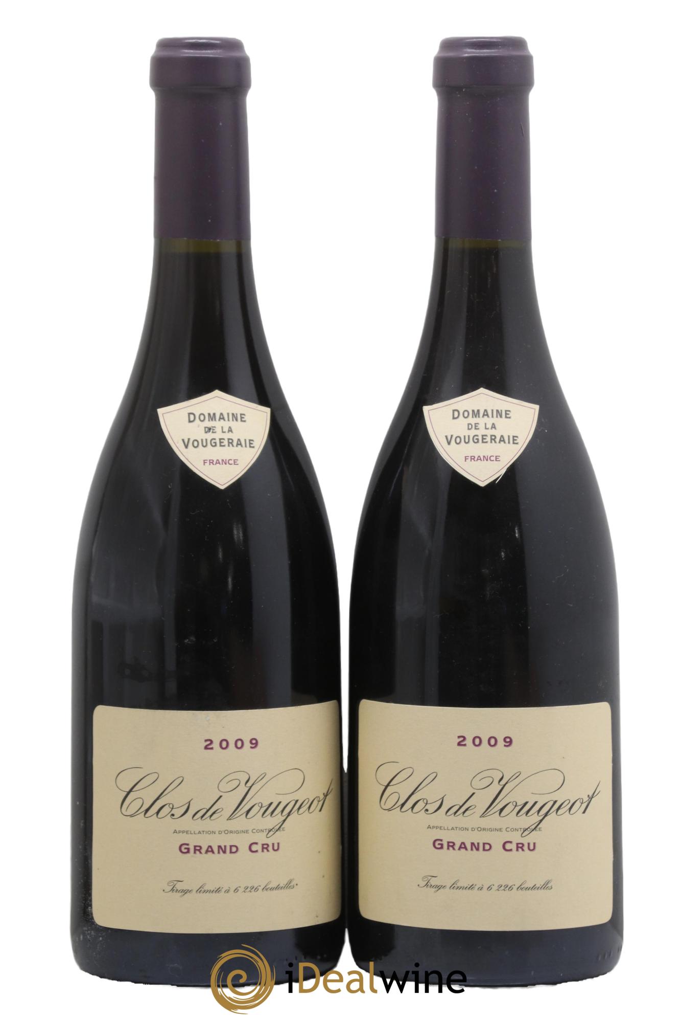 Clos de Vougeot Grand Cru La Vougeraie 2009 - Lot de 2 bouteilles - 0