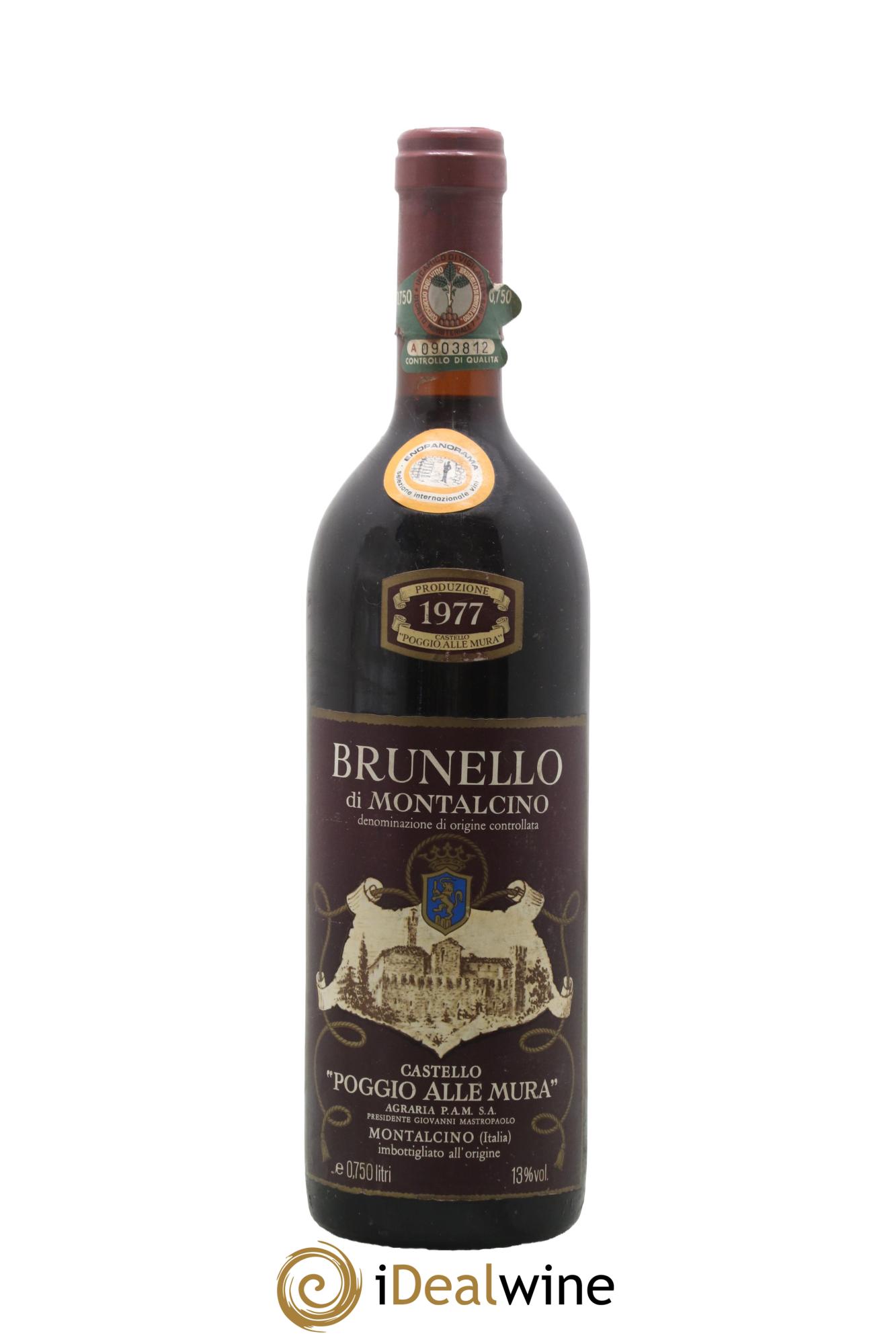 Brunello di Montalcino Poggio Alle Mura Mastropaolo 1977 - Lot de 1 bouteille - 0