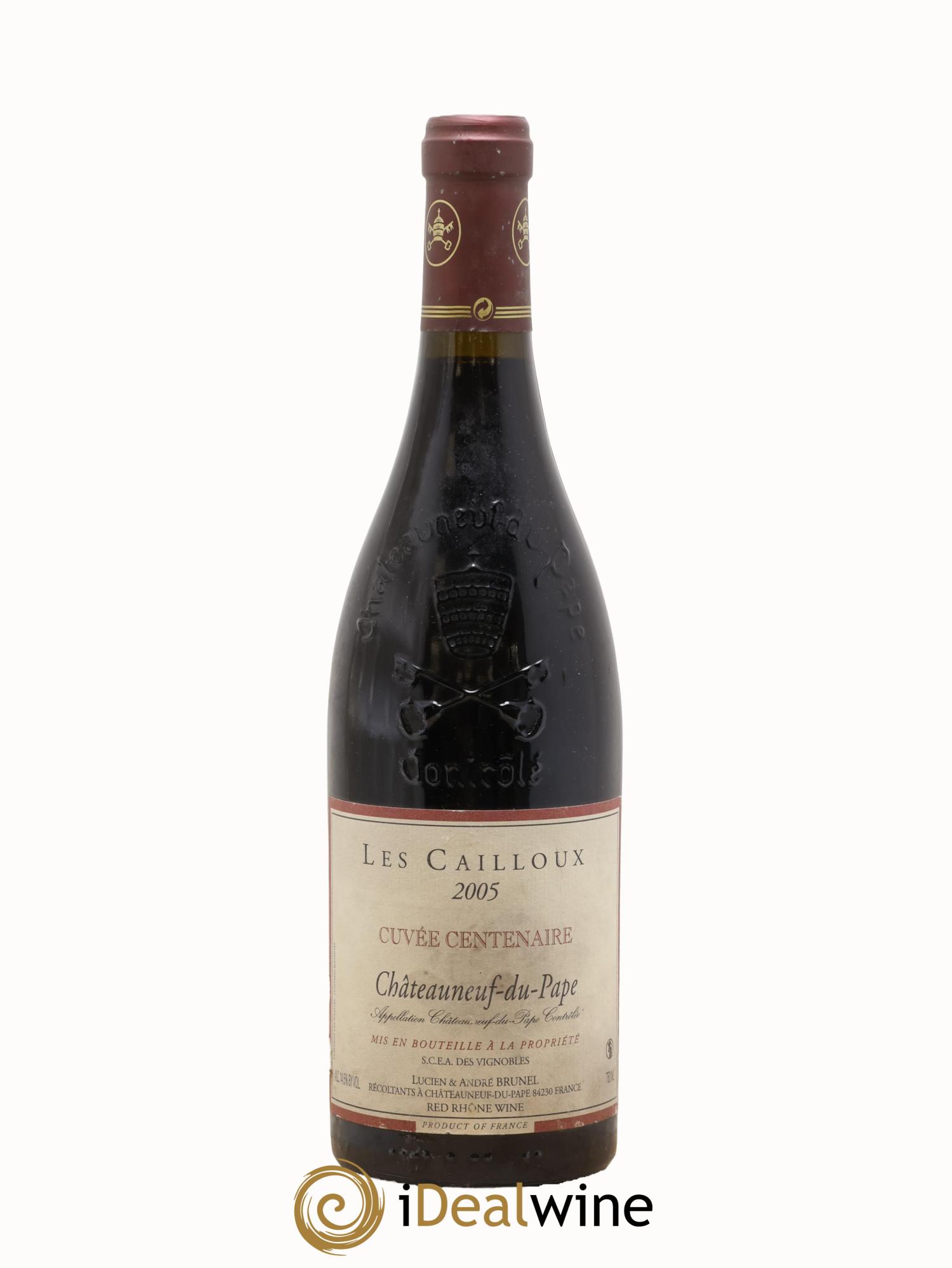 Châteauneuf-du-Pape Les Cailloux Cuvée Centenaire André Brunel 2005 - Lot de 1 bouteille - 0