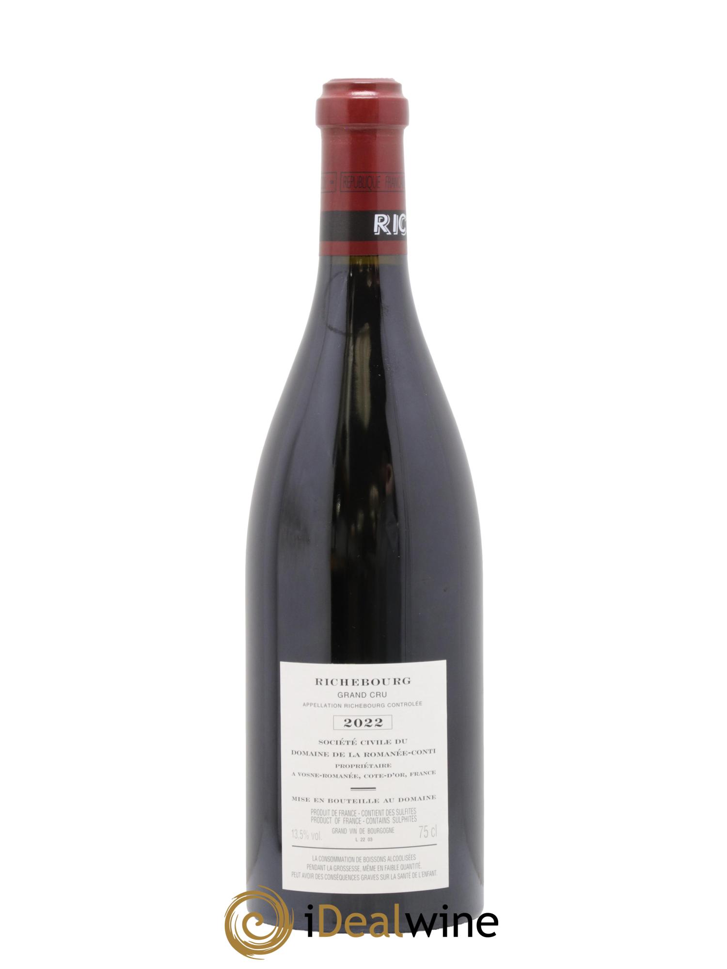 Richebourg Grand Cru Domaine de la Romanée-Conti 2022 - Posten von 1 Flasche - 1