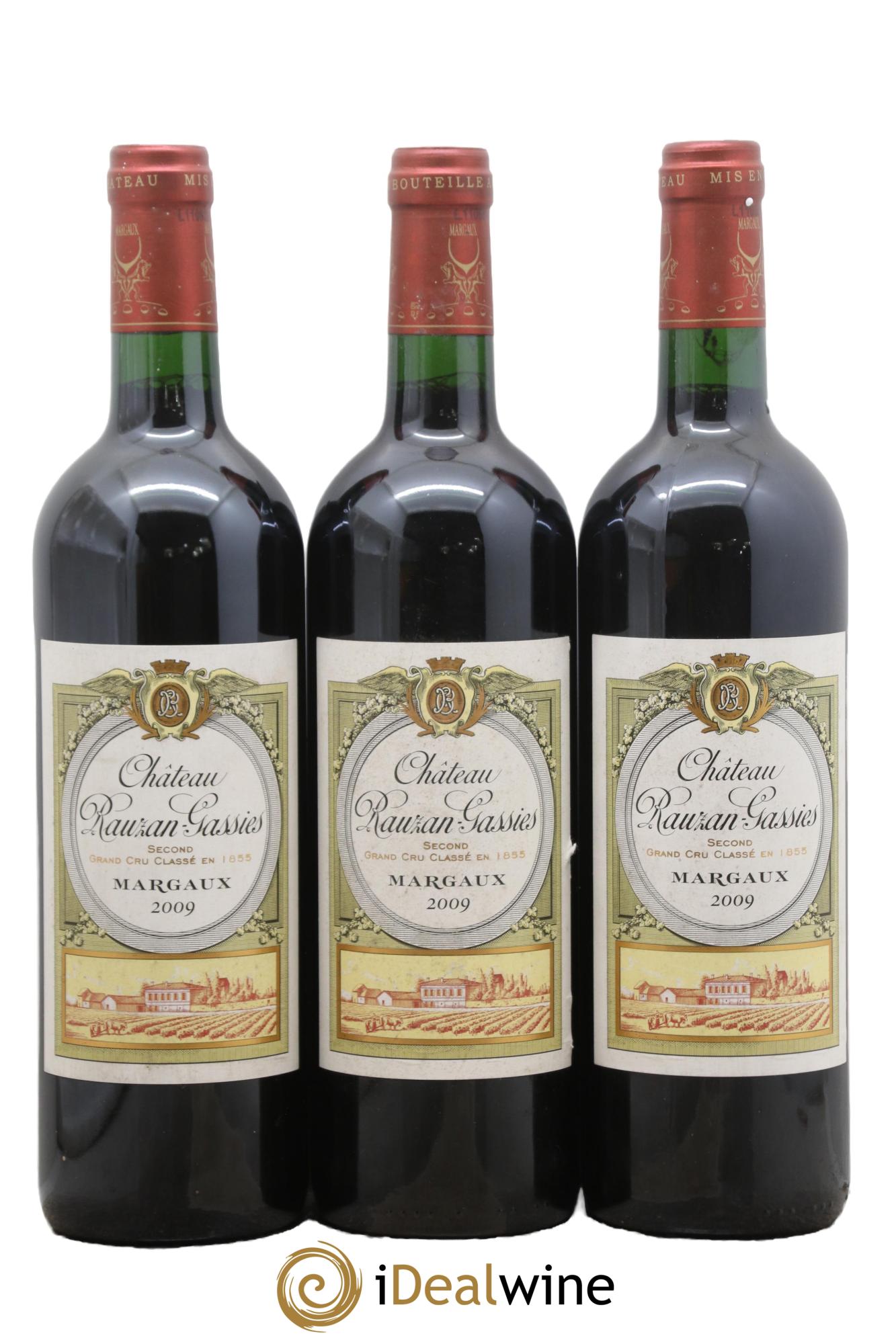 Château Rauzan-Gassies 2ème Grand Cru Classé 2009 - Lot of 3 bottles - 0