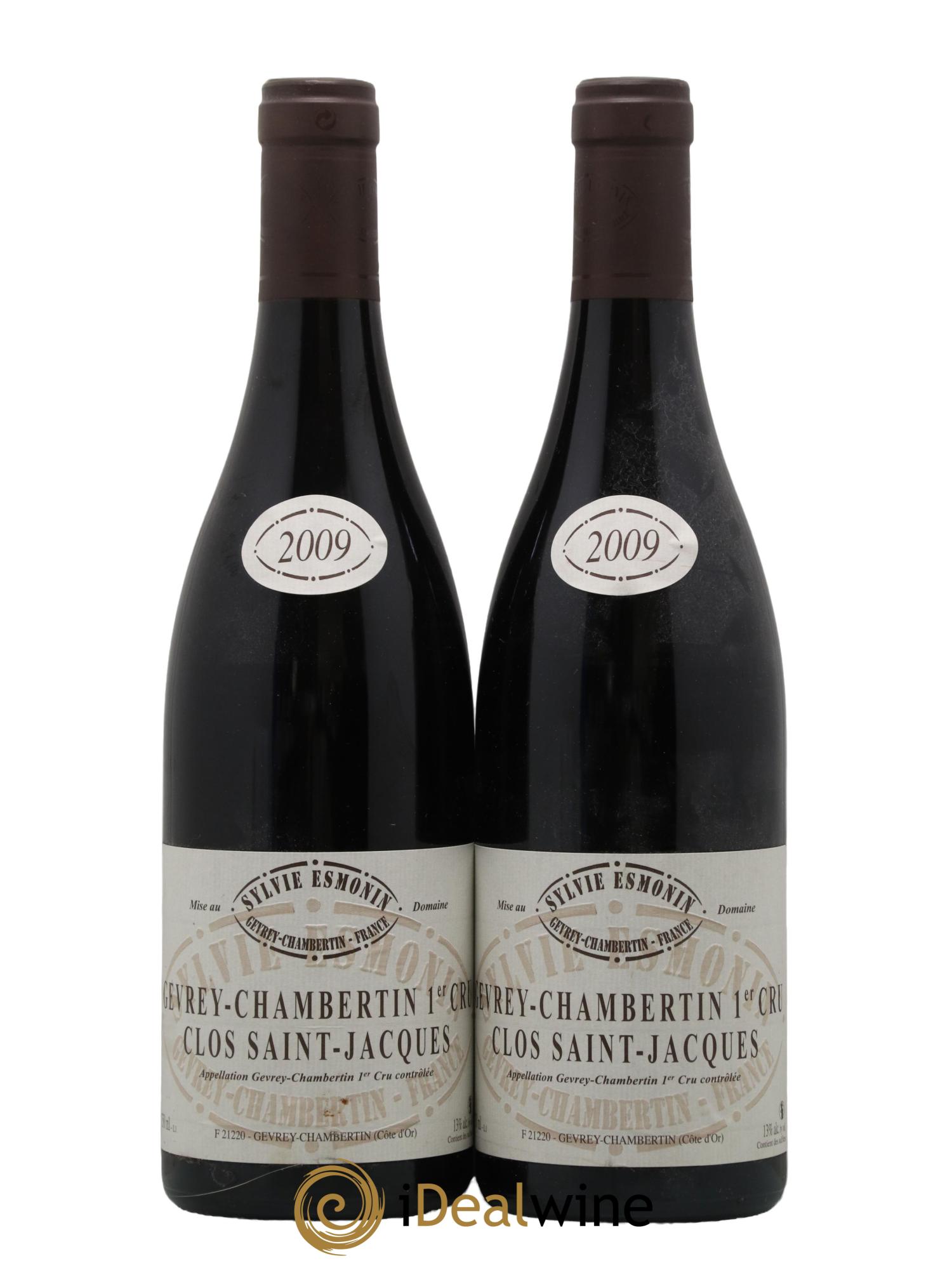 Gevrey-Chambertin 1er Cru Clos Saint Jacques Sylvie Esmonin 2009 - Lot de 2 bouteilles - 0