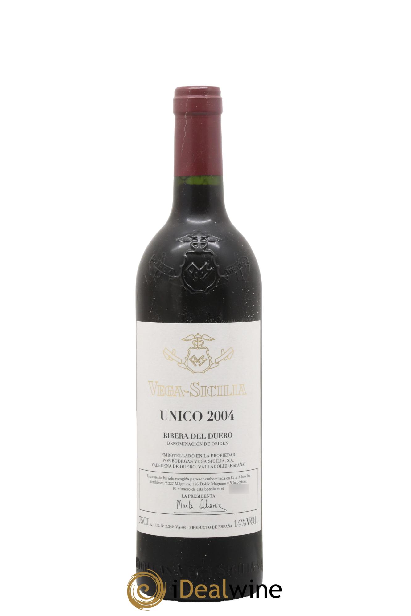 Ribera Del Duero DO Vega Sicilia Unico Famille Alvarez 2004 - Lot de 1 bouteille - 0