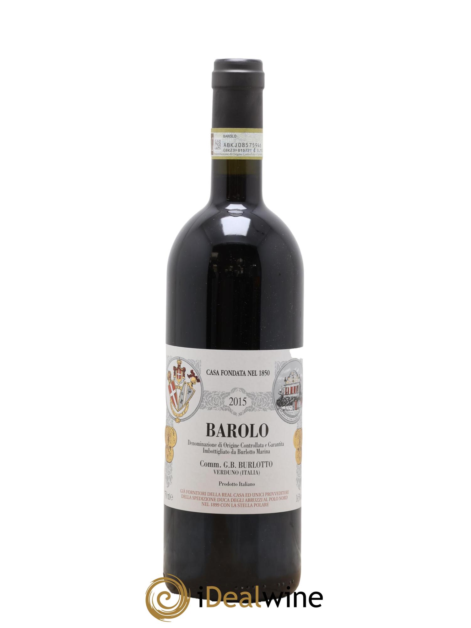 Barolo DOCG Comm. Giovan Battista Burlotto 2015 - Lot de 1 bouteille - 0
