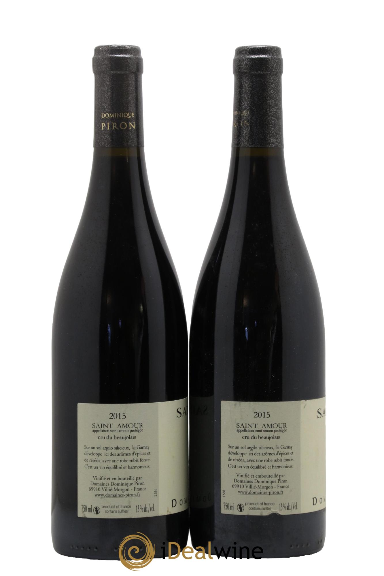 Beaujolais Saint-Amour Dominique Piron 2015 - Lot of 2 bottles - 1