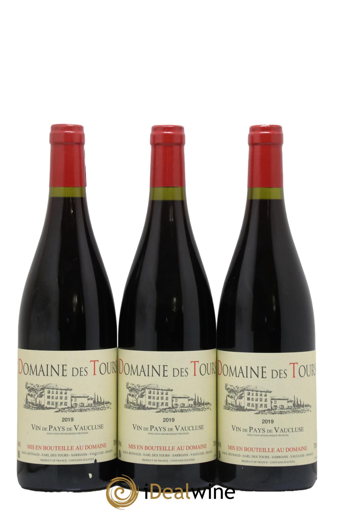 Vaucluse (Vin de Pays de Vaucluse) Domaine des Tours Emmanuel Reynaud 2019 - Lot de 3 bouteilles - 0
